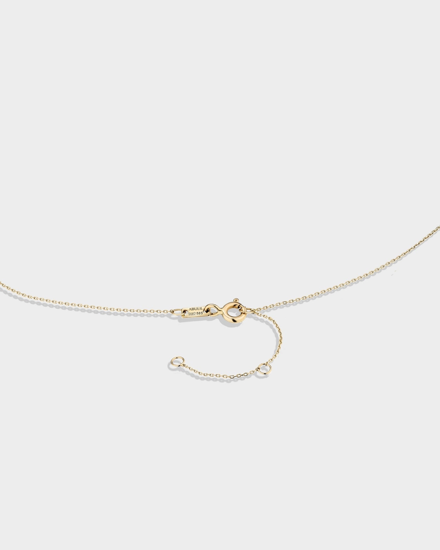 14k gold mini seashell necklace with natural diamond