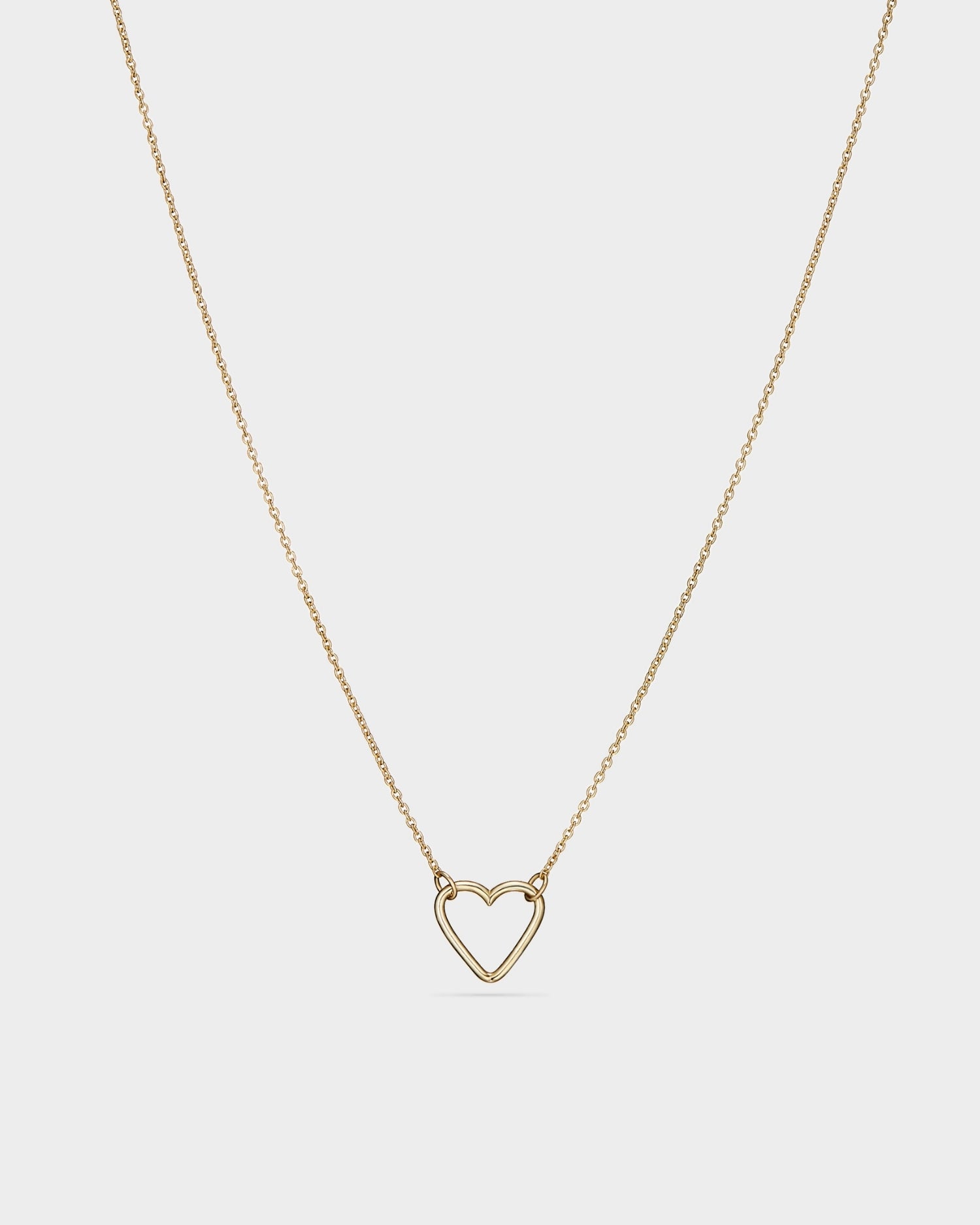 Yellow gold heart necklace