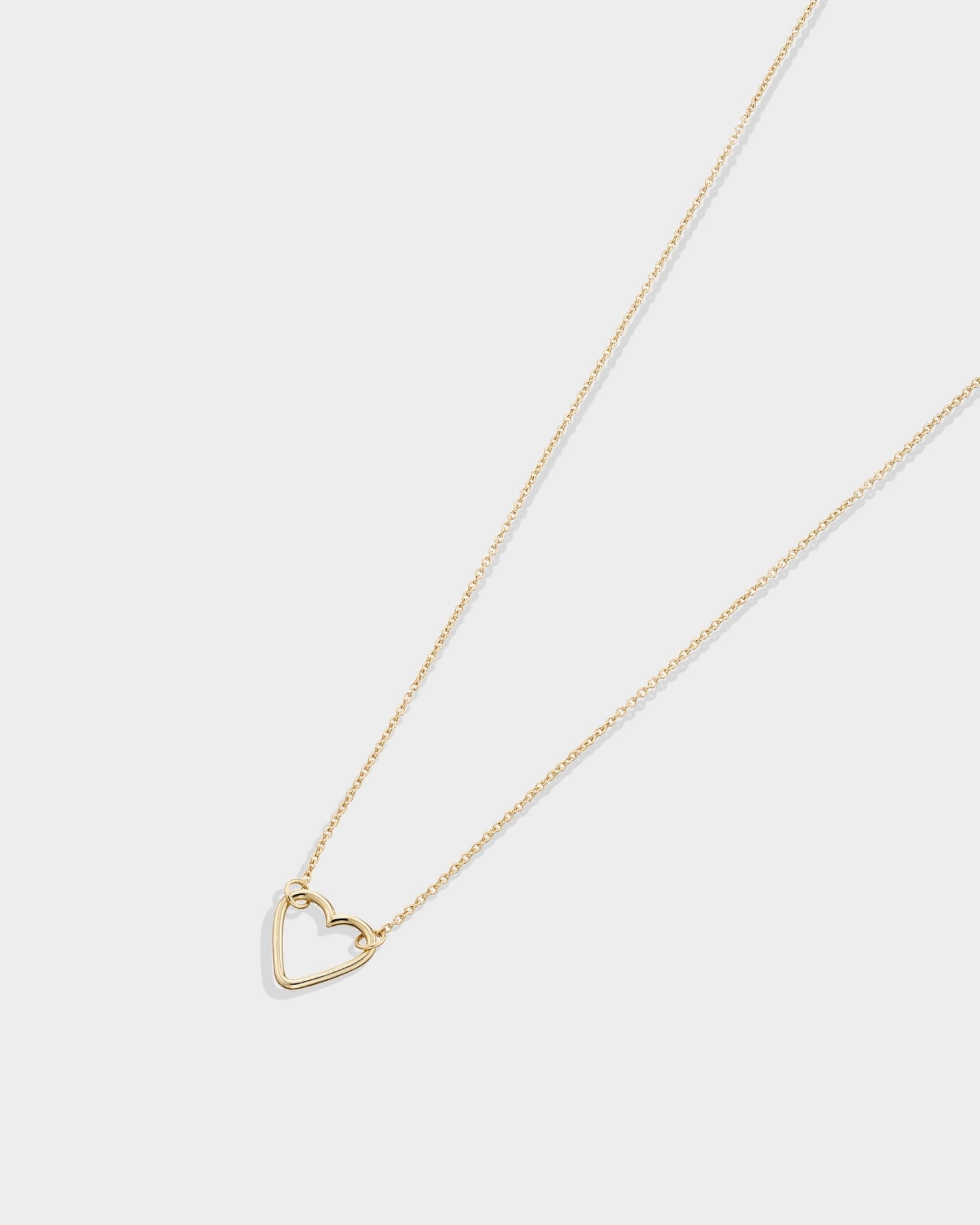 Yellow gold heart necklace