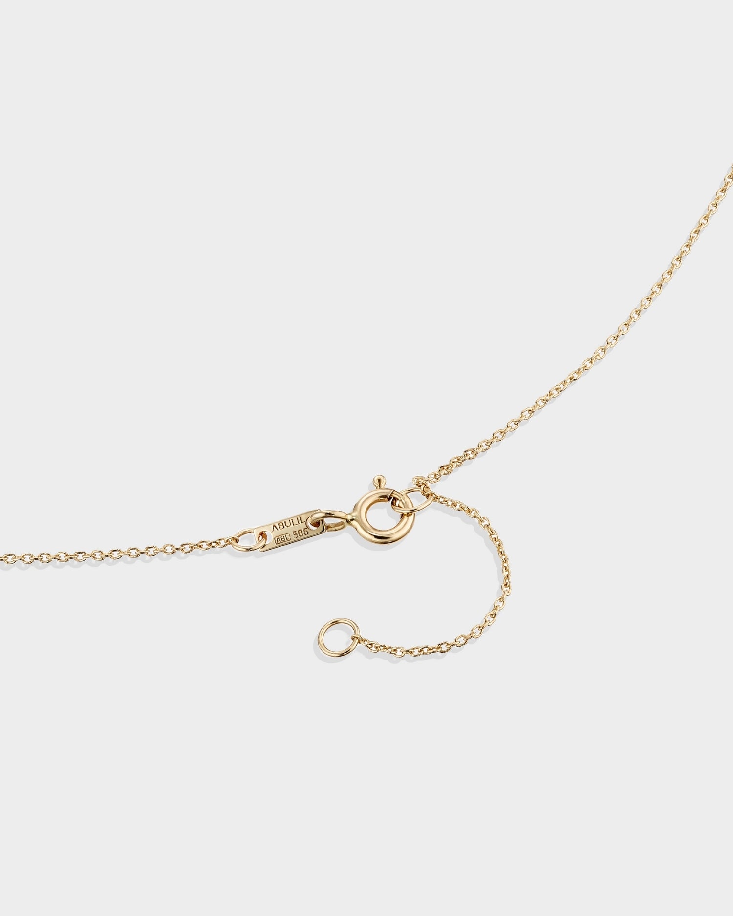 Yellow gold leaf necklace