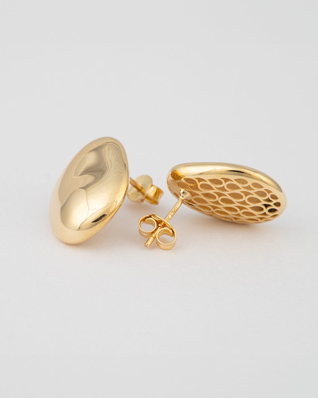 Cercei melted drop small din aur galben