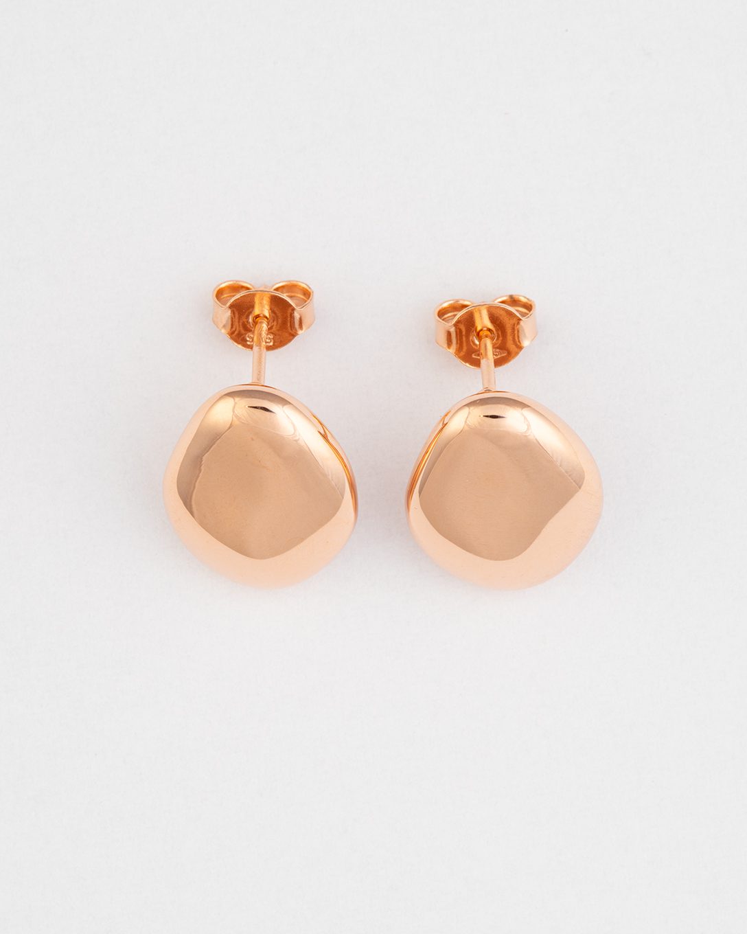 Cercei melted drop small din aur rose