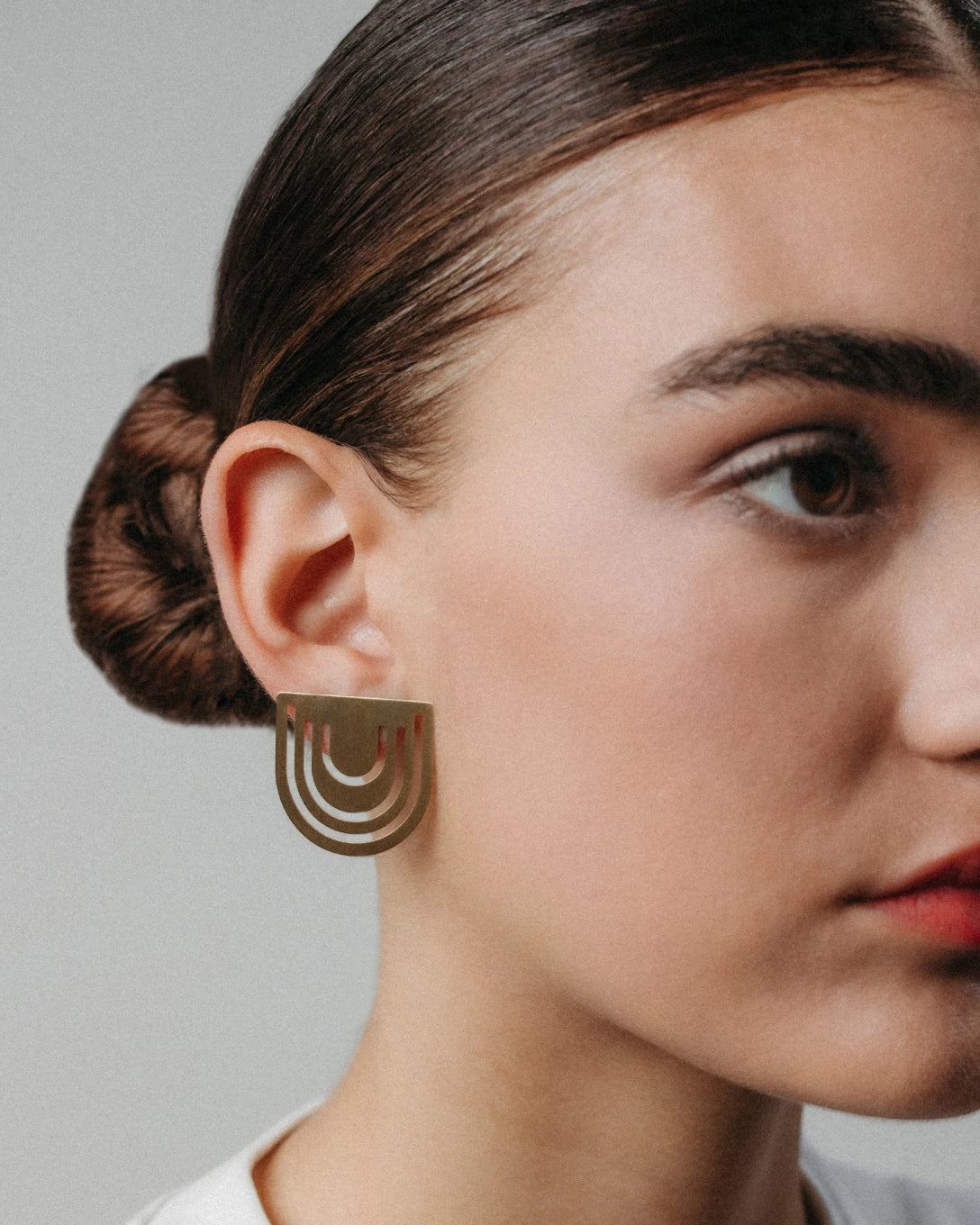 Cercei decupaje Timpul din aur galben