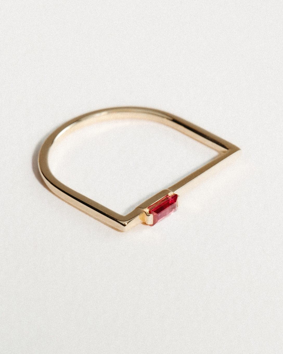 Ruby yellow gold Baguette ring