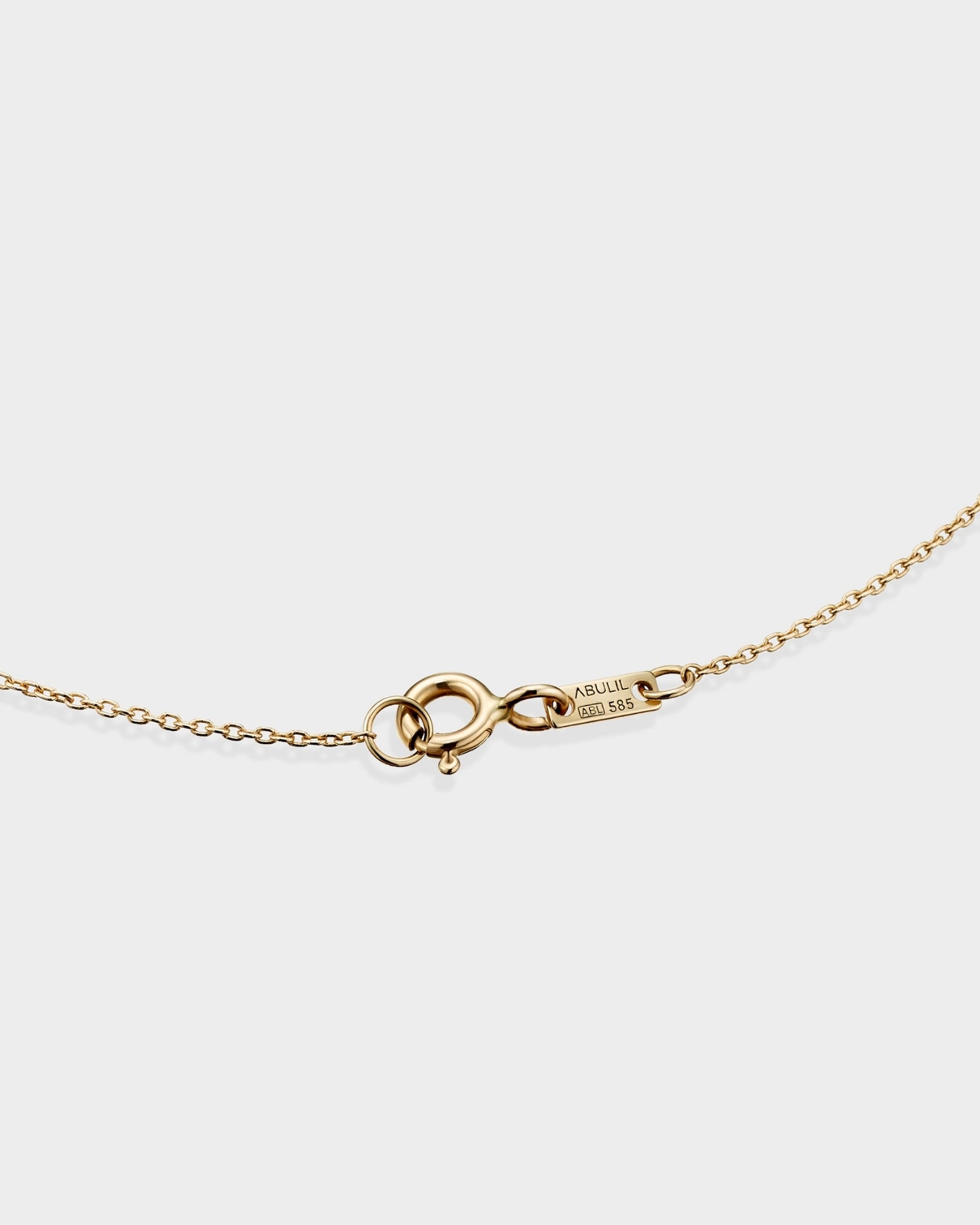 Baguette 14k gold necklace with ruby gemstone