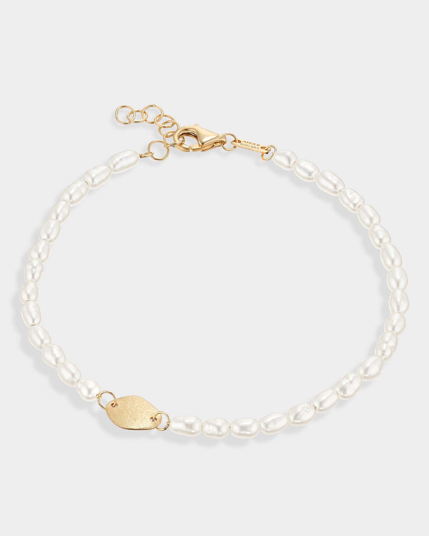 Brățară din aur galben cu perle naturale mici