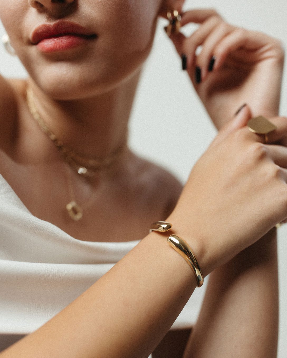 Yellow gold Melted touch bracelet