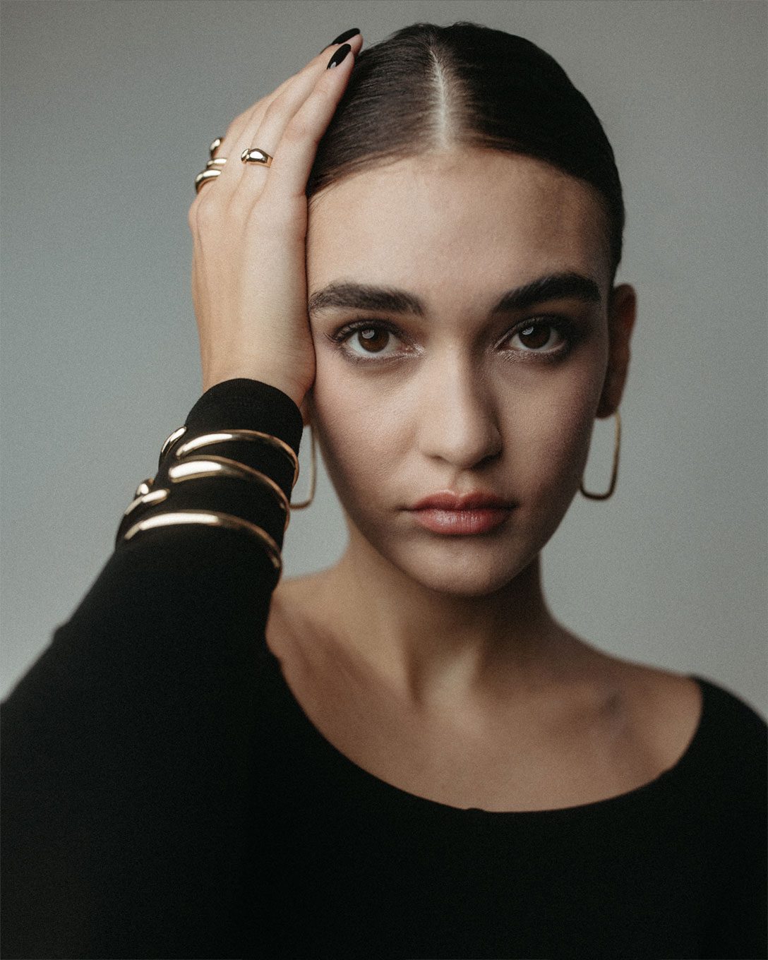 Yellow gold Melted hug bracelet