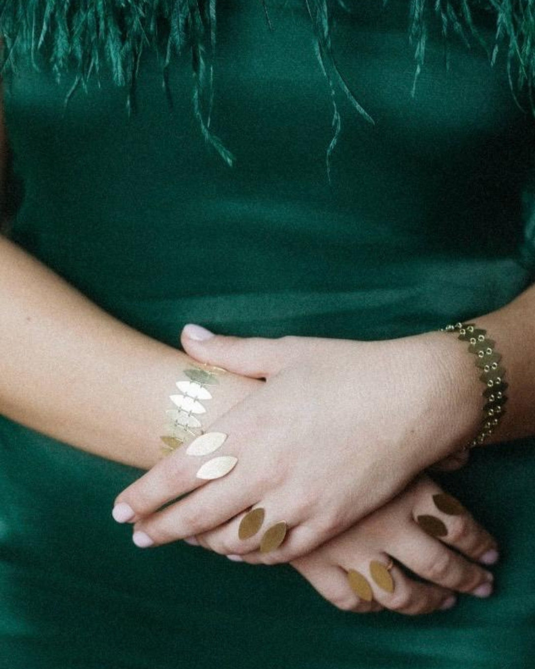 Yellow gold Oleander bracelet