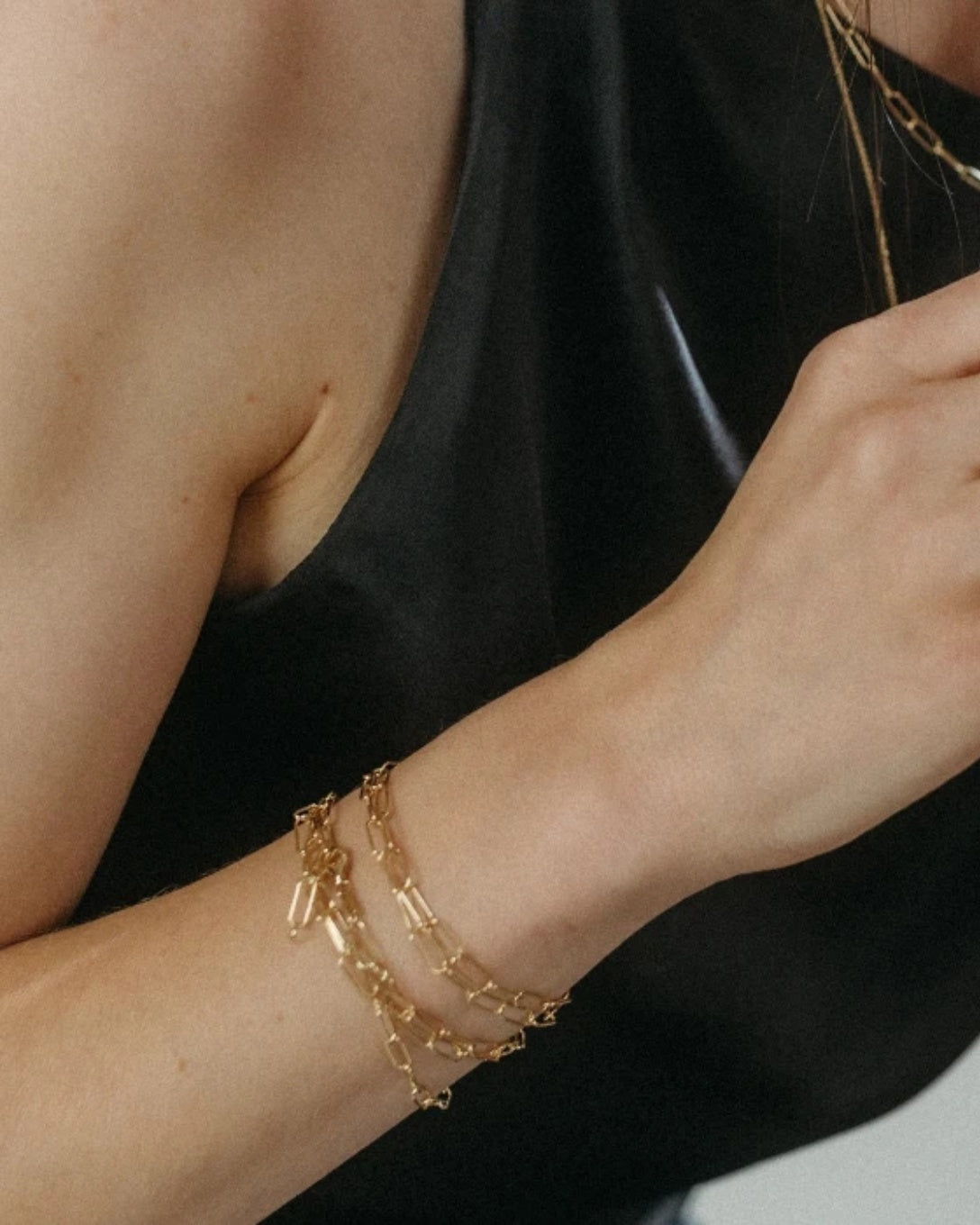 Brățară Paperclip din aur galben