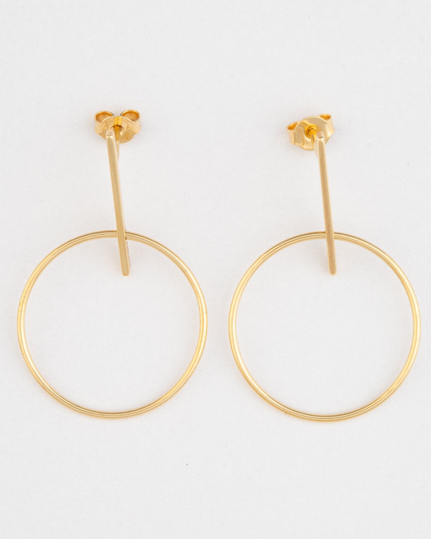 Cercei circle and line xl din aur galben