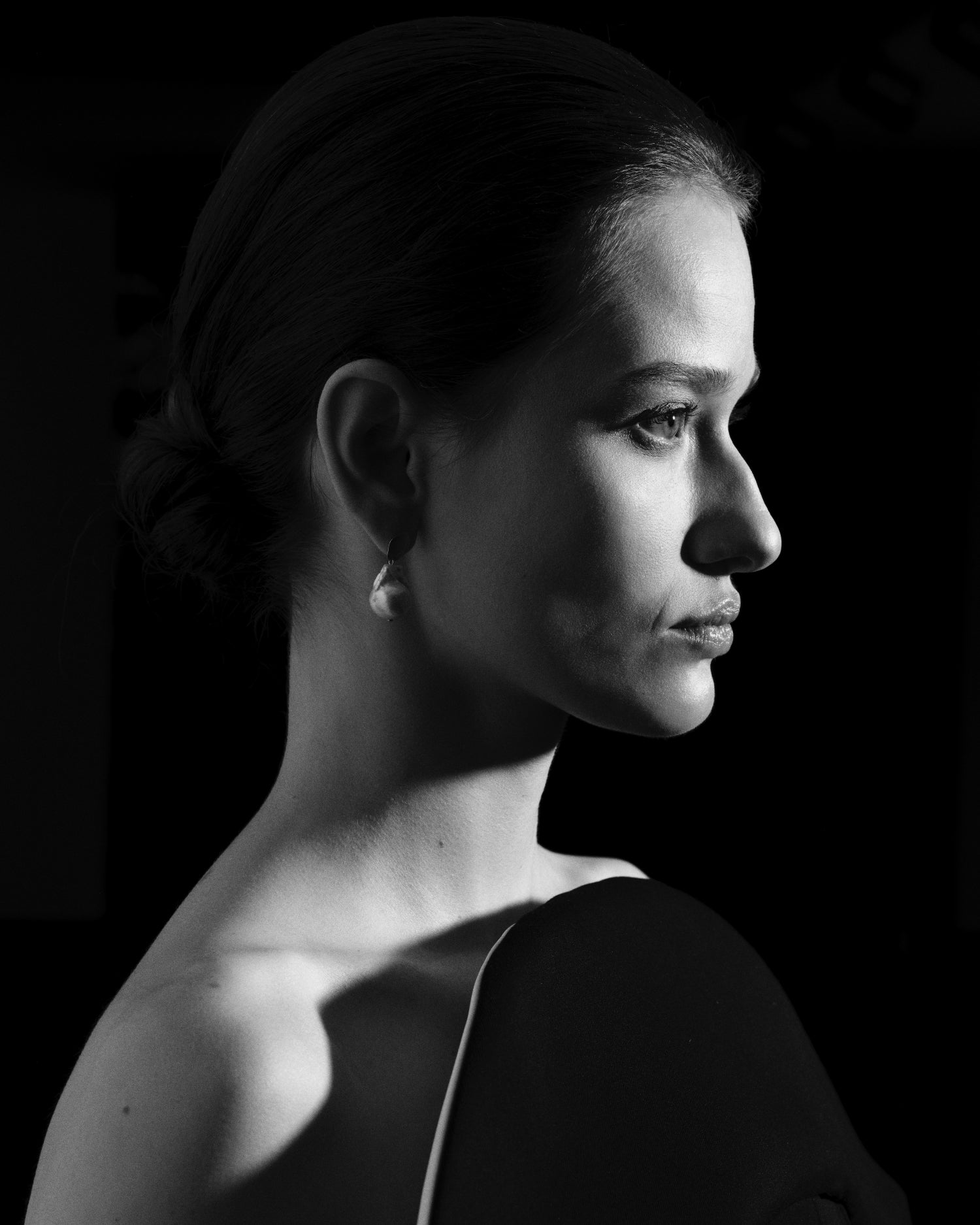 Cercei waterdrop din aur galben cu perlă barocă naturală