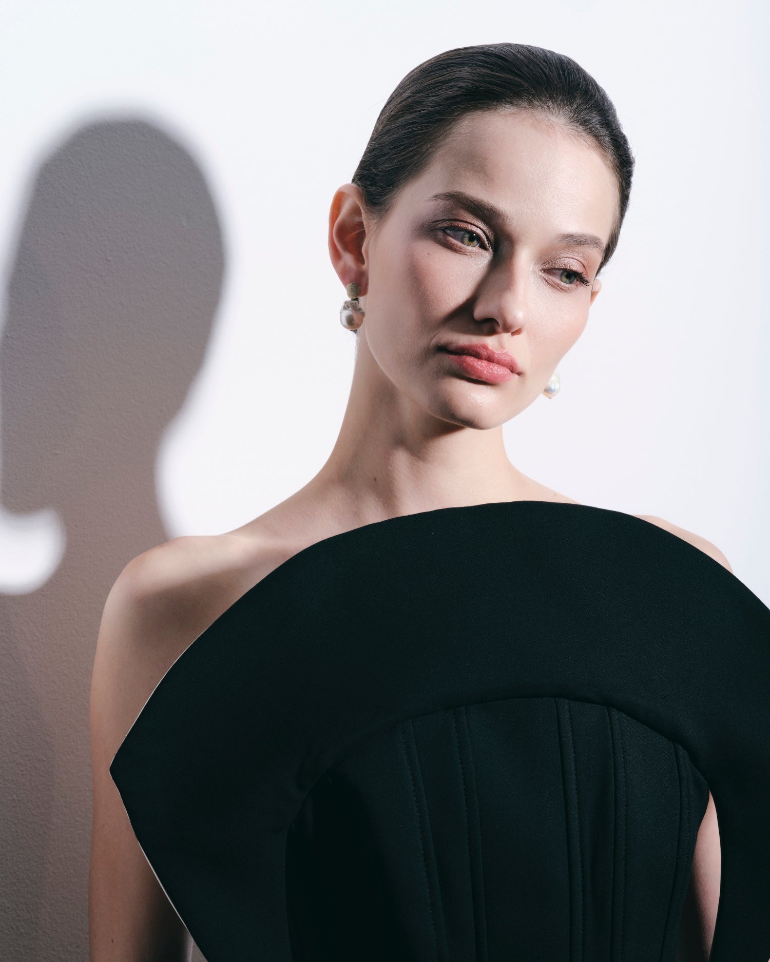 Cercei waterdrop din aur galben cu perlă barocă naturală