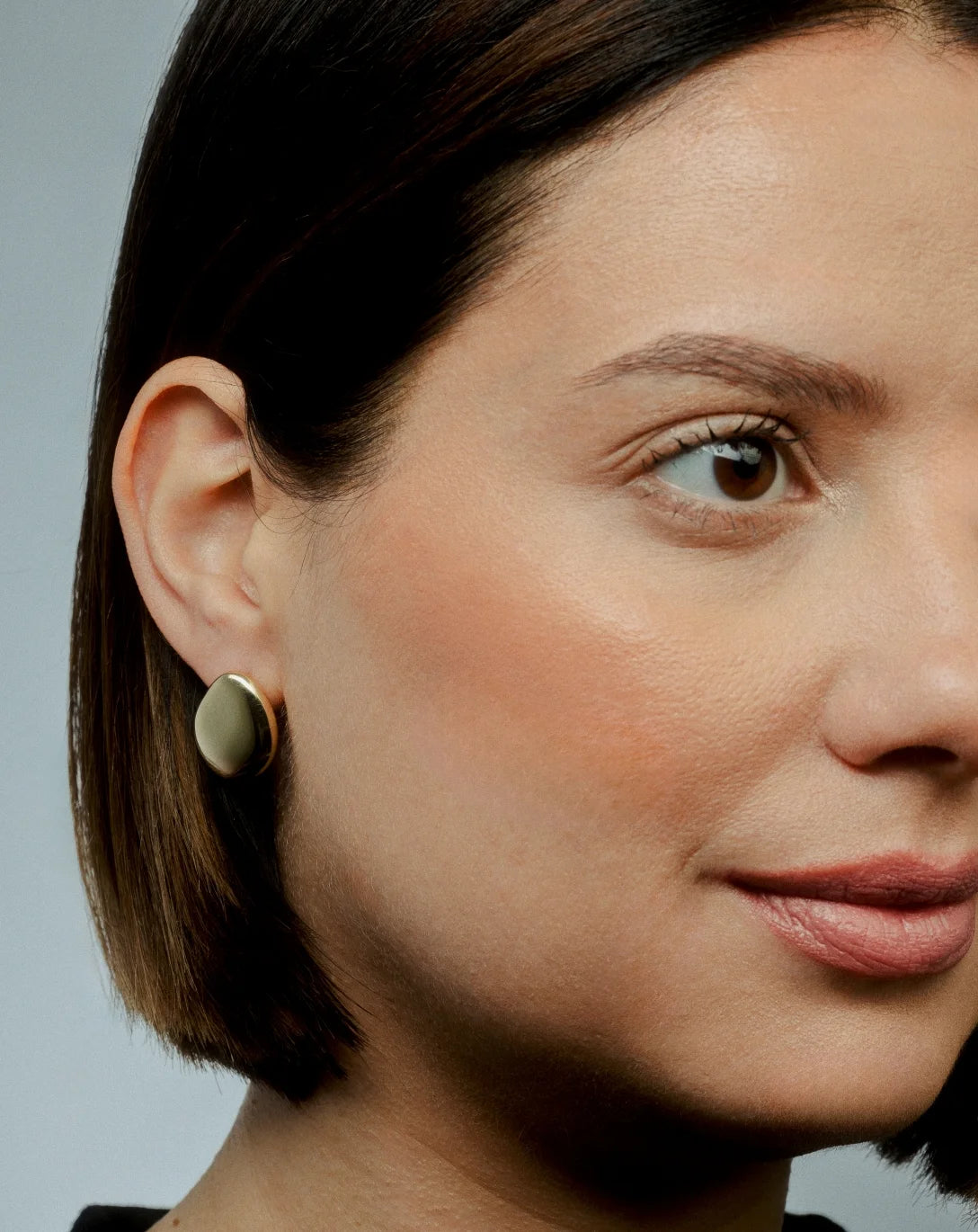 Cercei melted drop small din aur galben