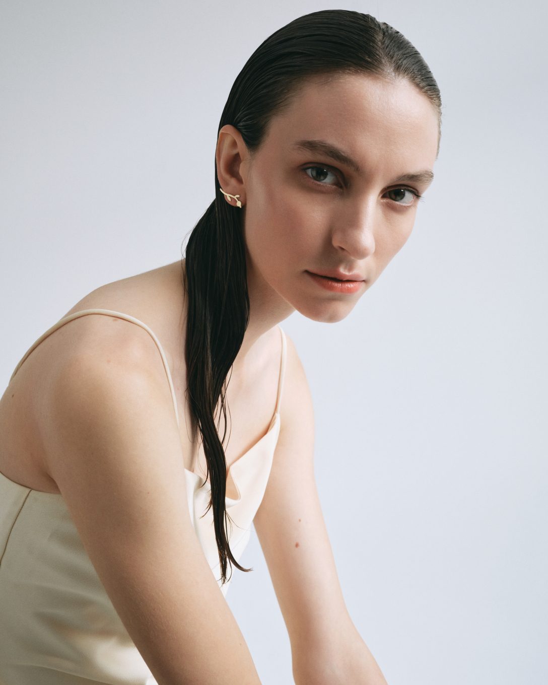 Cercei boboc din aur galben