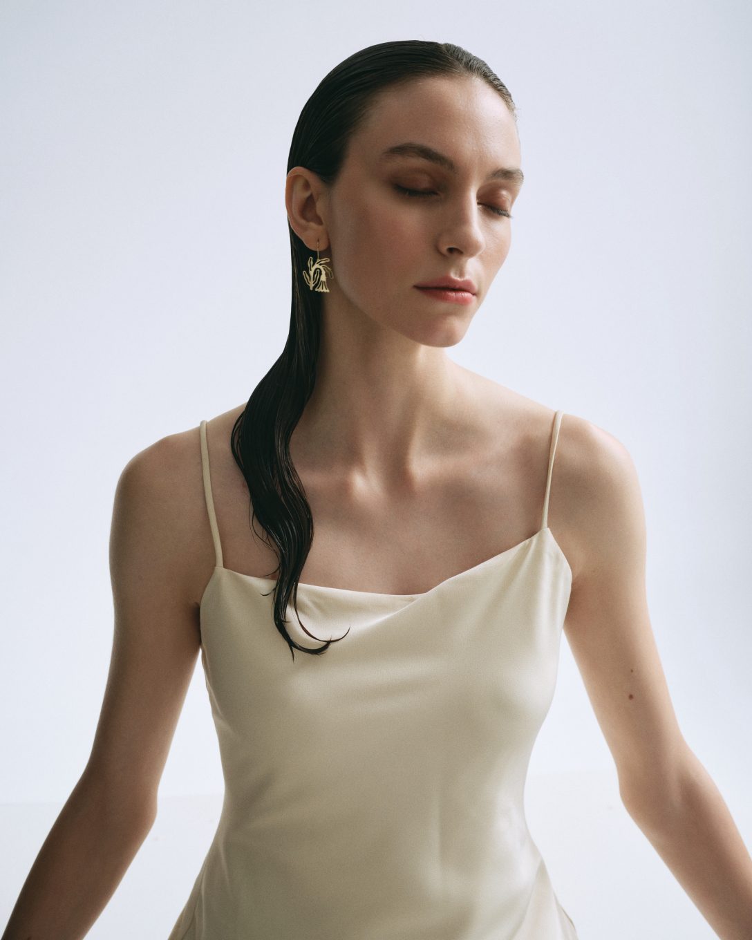 Cercei cu clopoțel din aur galben