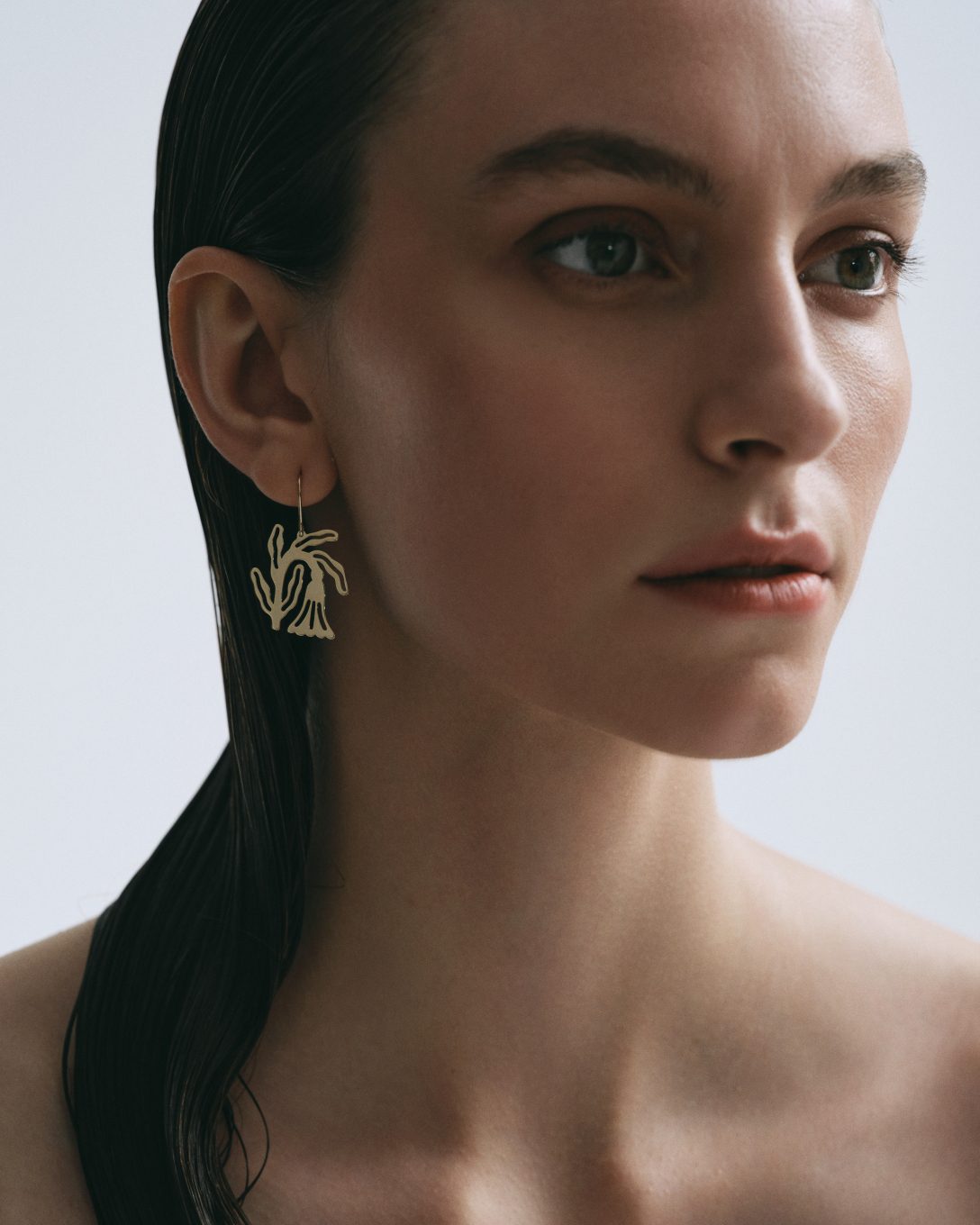 Cercei cu clopoțel din aur galben