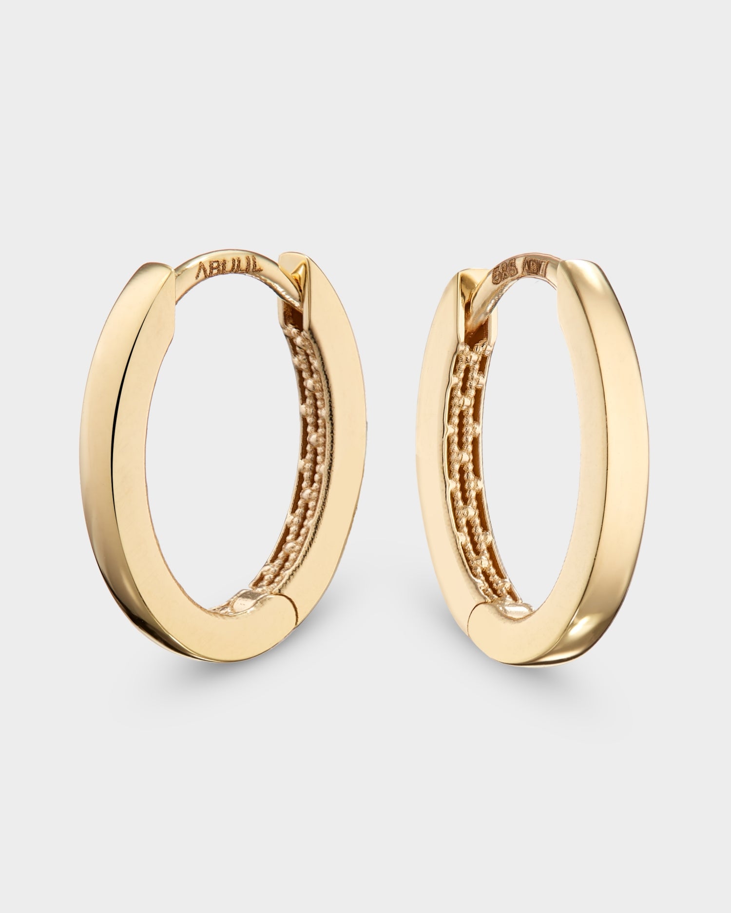 Cercei Huggies din aur galben