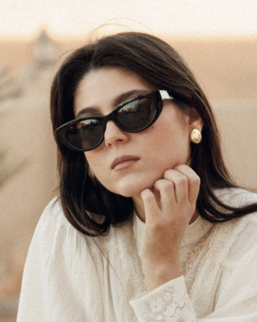 Cercei melted drop small din aur galben