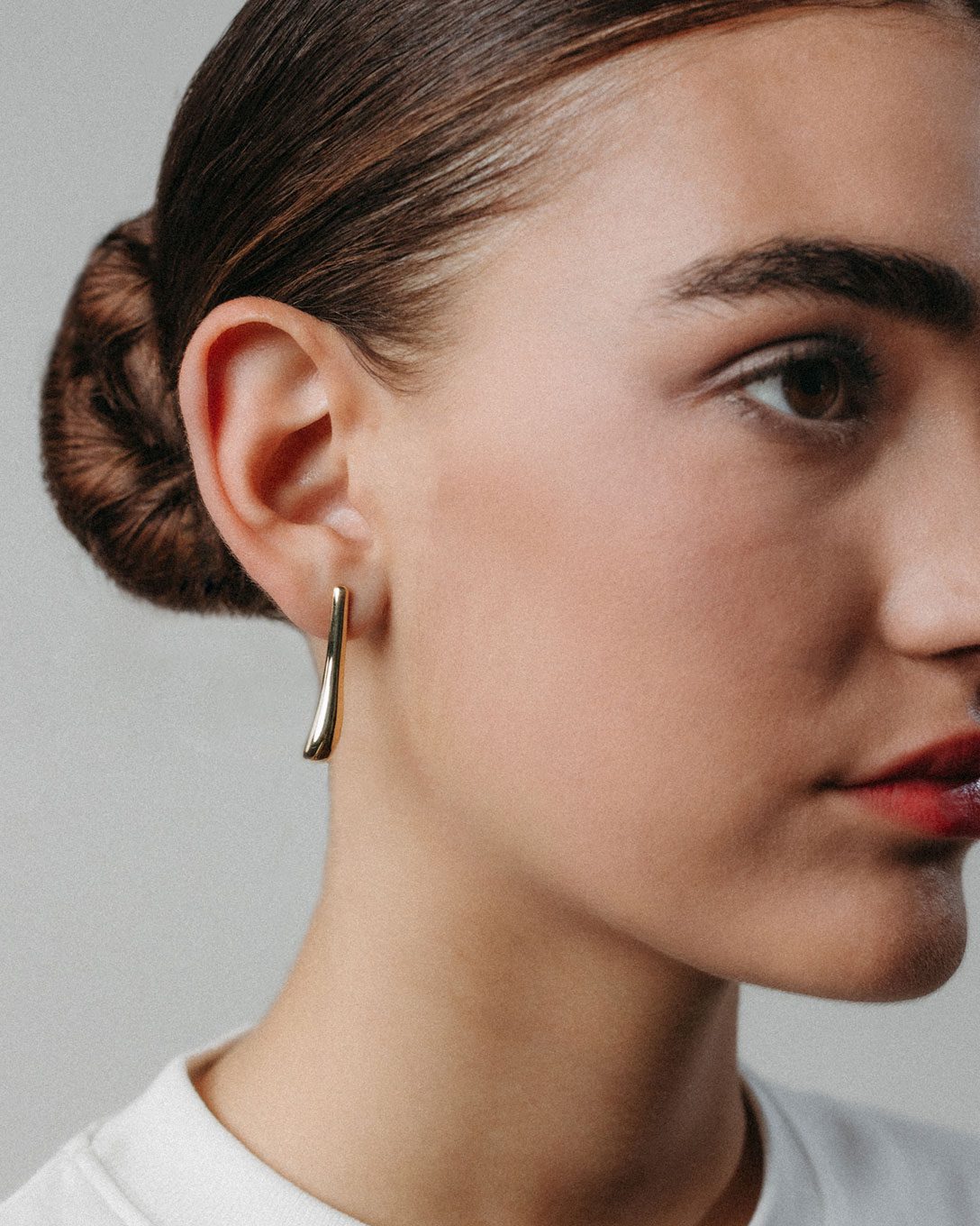 Yellow gold Melted piece earrings