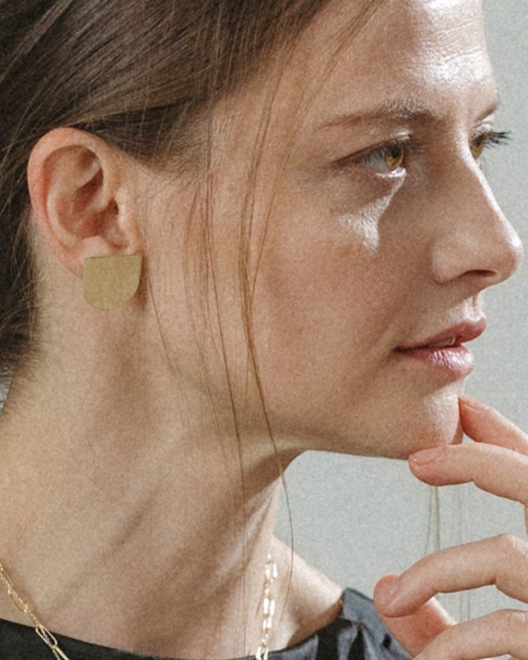 Cercei plini Timpul din aur galben