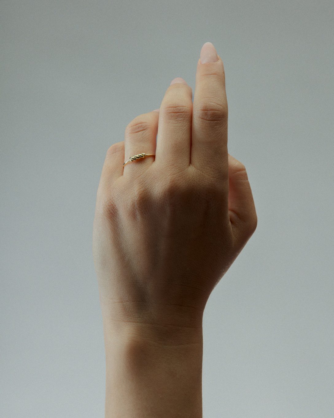 Yellow gold braided ring