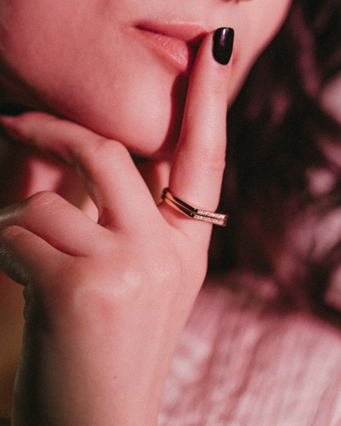 Inel Timpul Structural din aur galben cu diamante