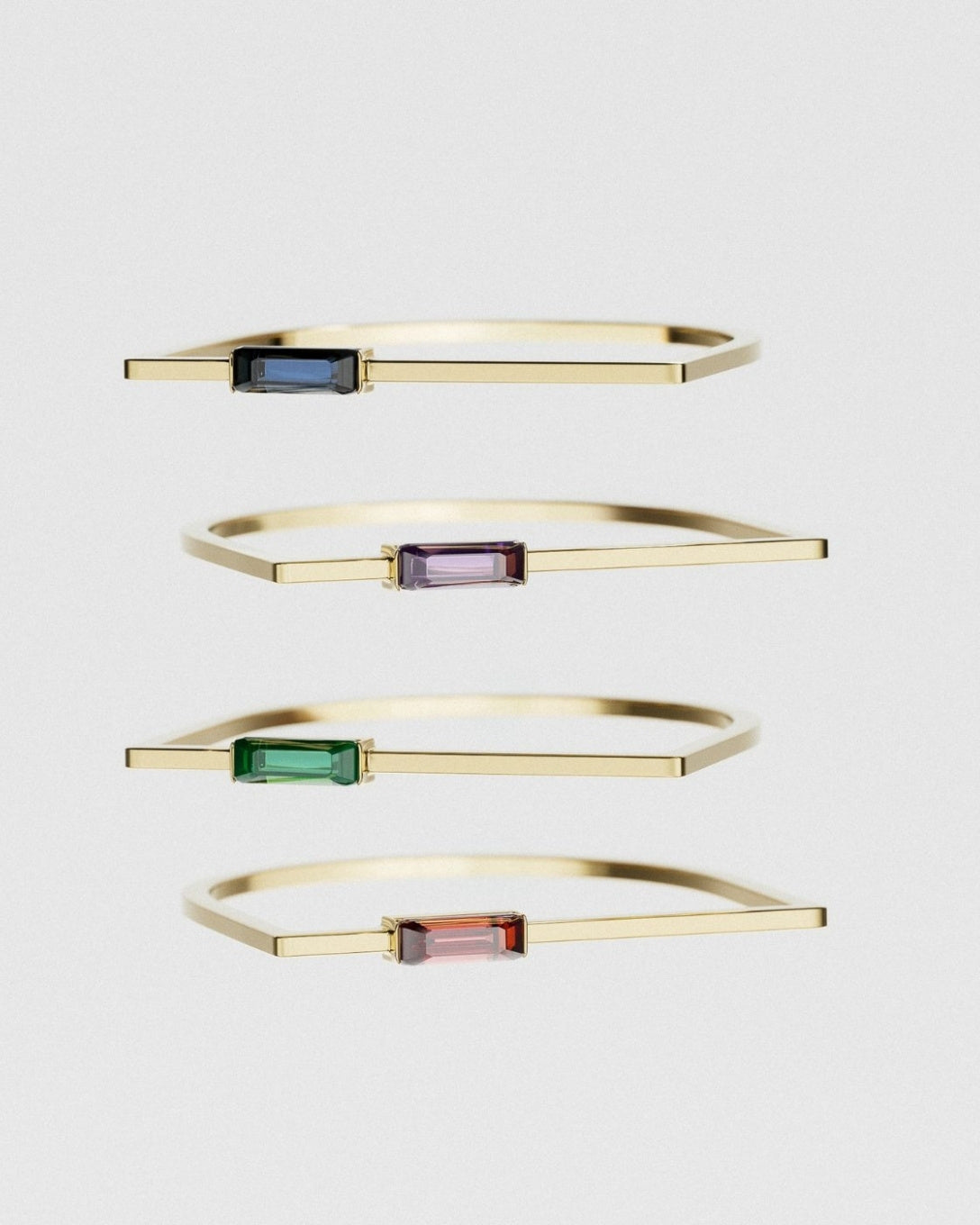 Ruby yellow gold Baguette ring