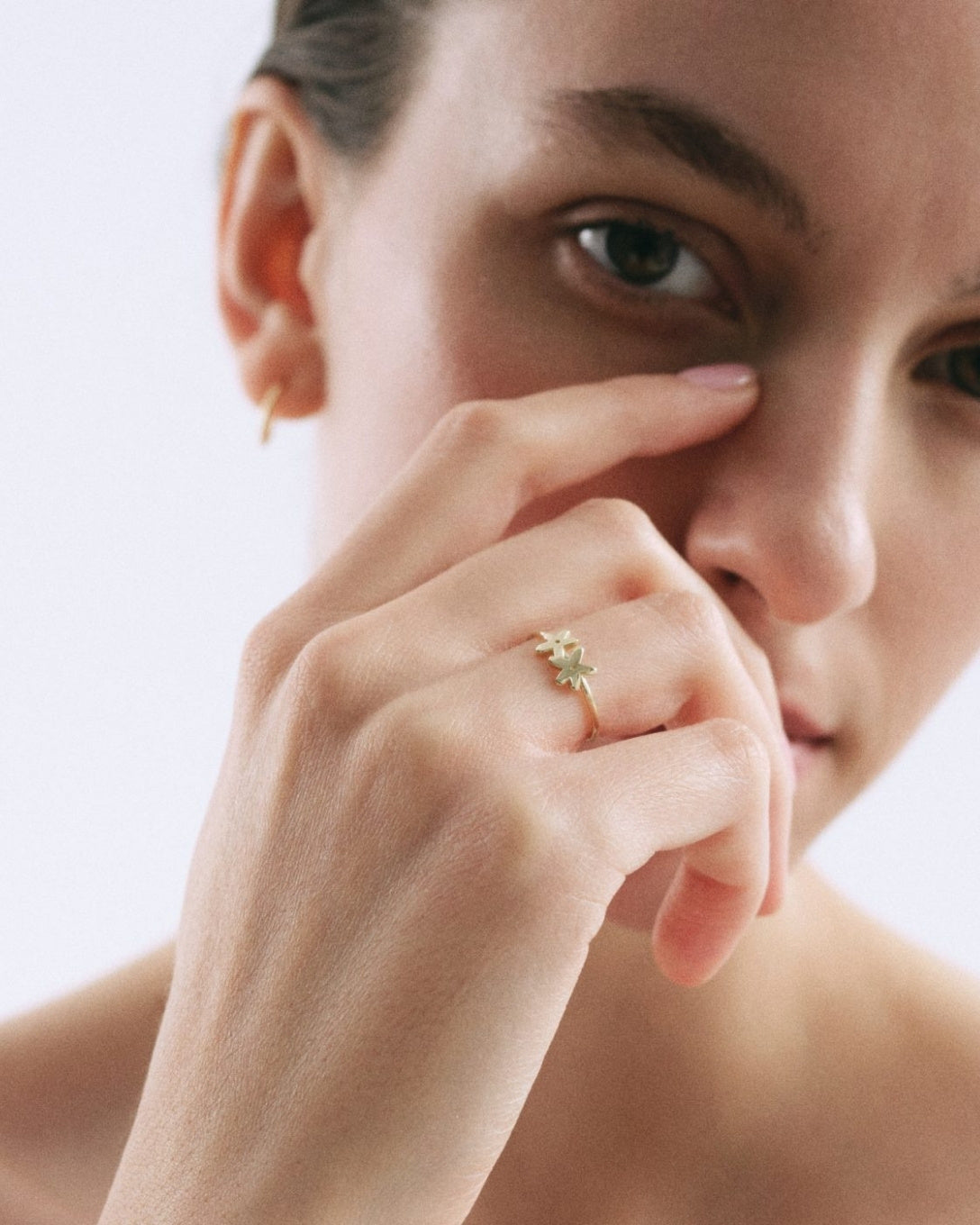 Inel cu liliac din aur galben