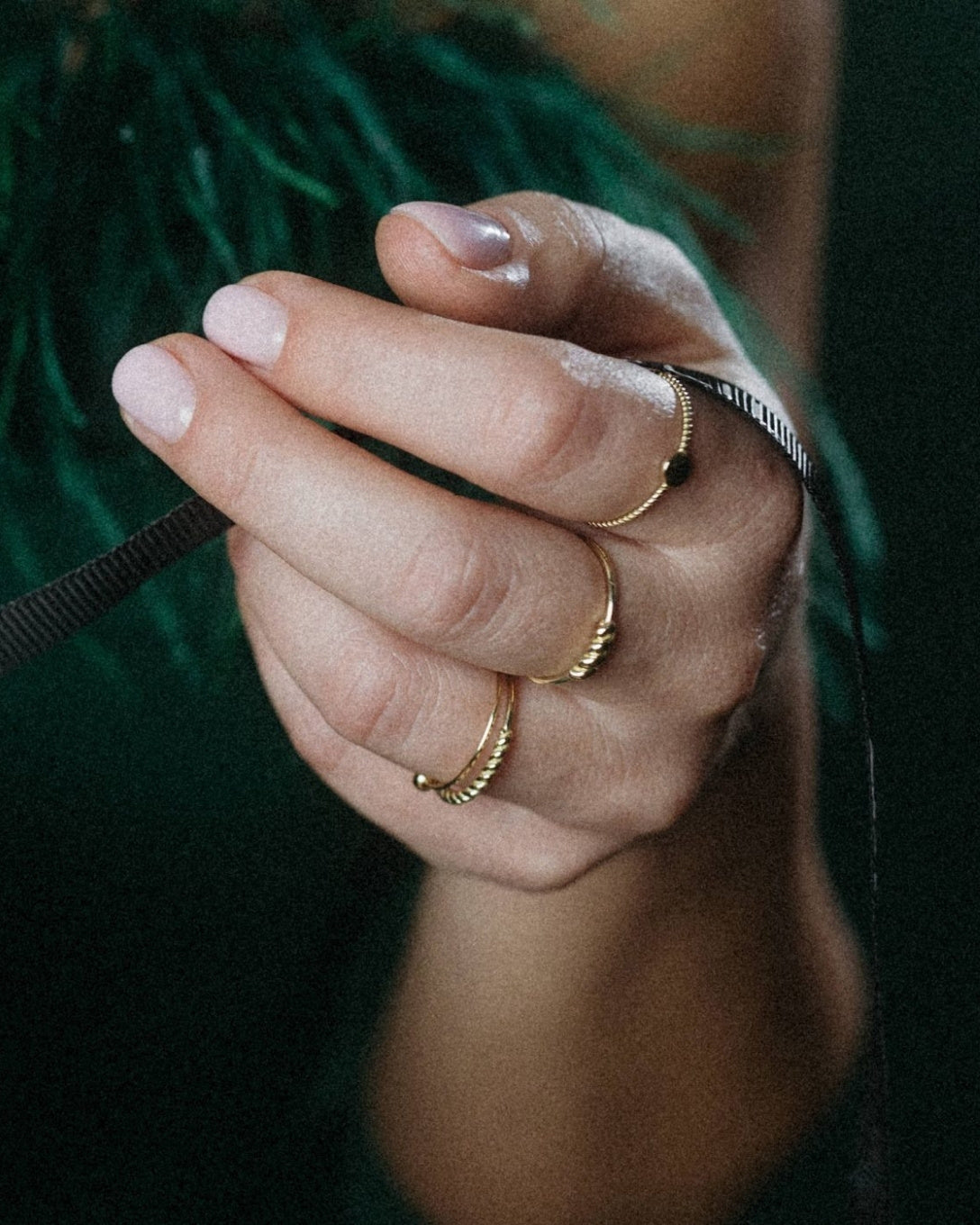 Yellow gold braided ring