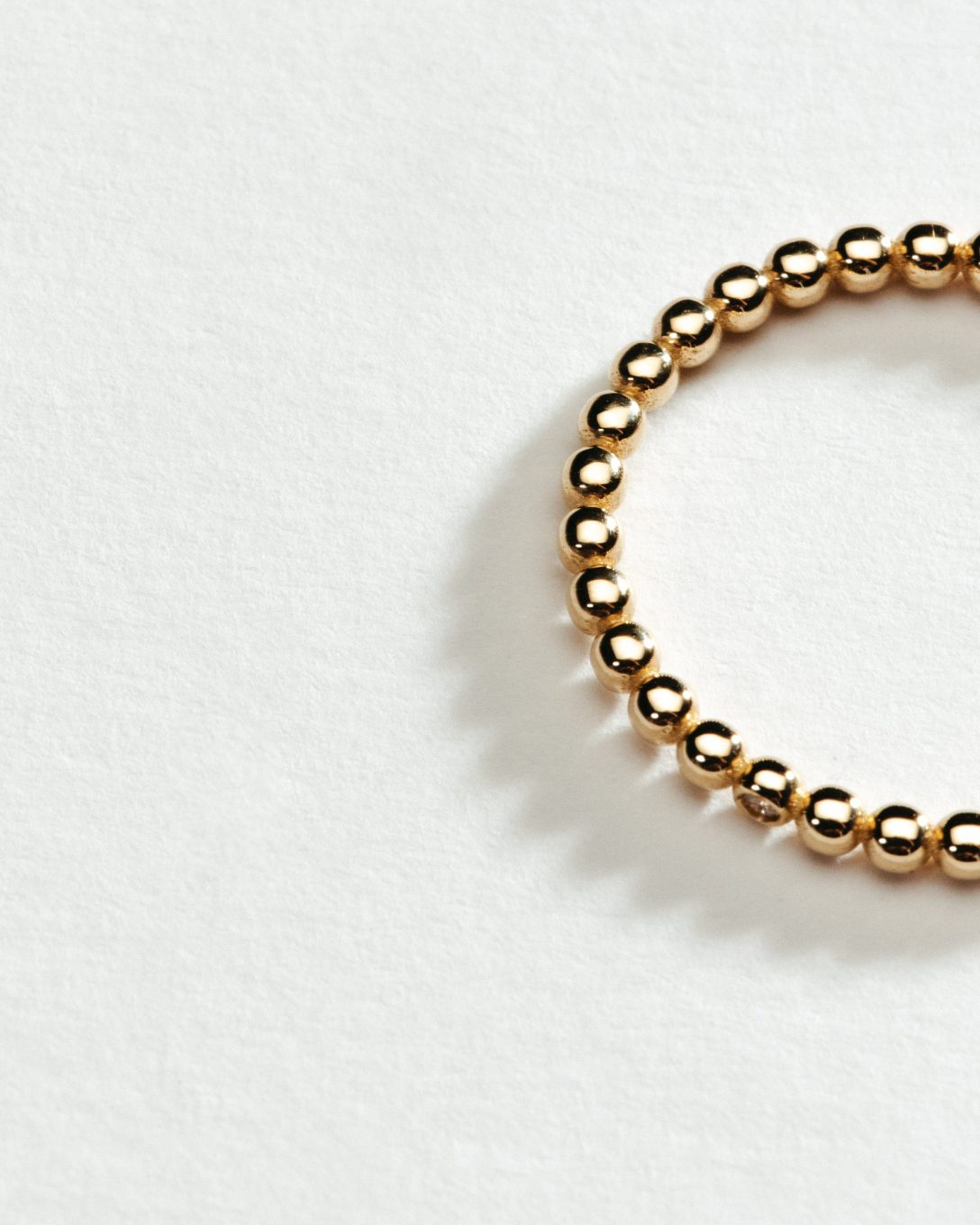 Yellow gold diamond Infinity ring