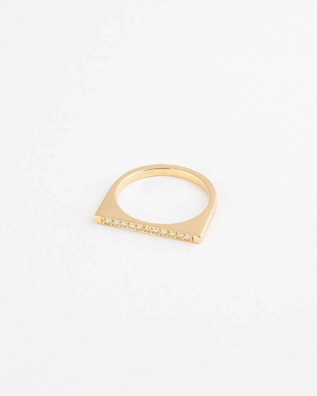 Inel Timpul Structural din aur galben cu diamante