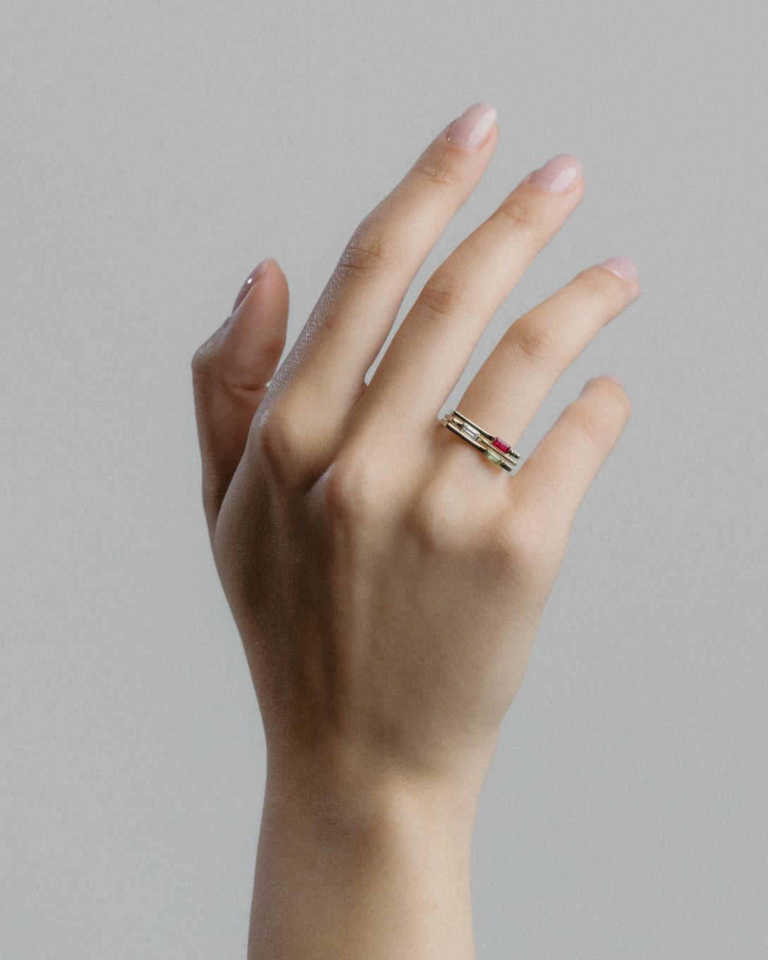 Ruby yellow gold Baguette ring