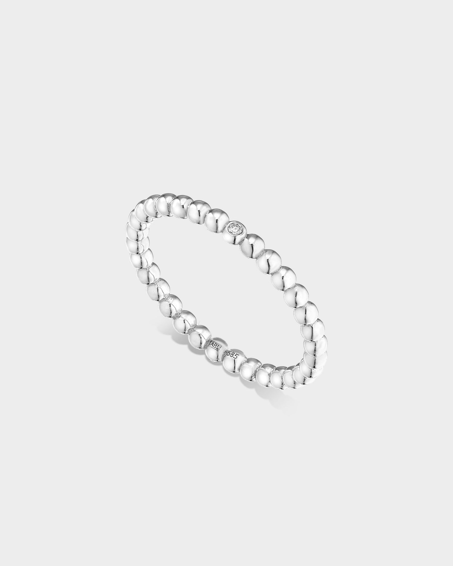 White gold diamond Infinity ring
