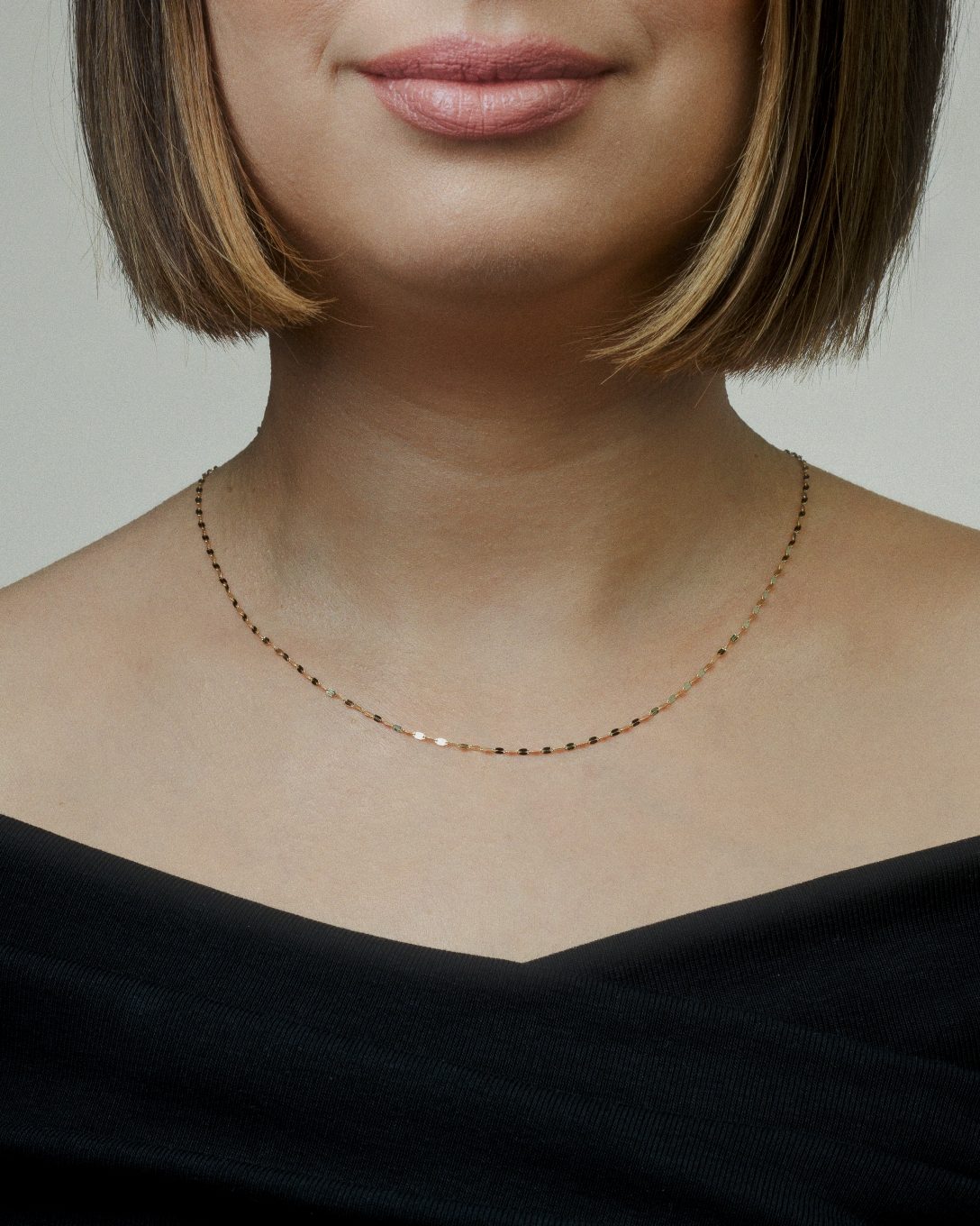 Lănțișor cu sclipiri din aur galben