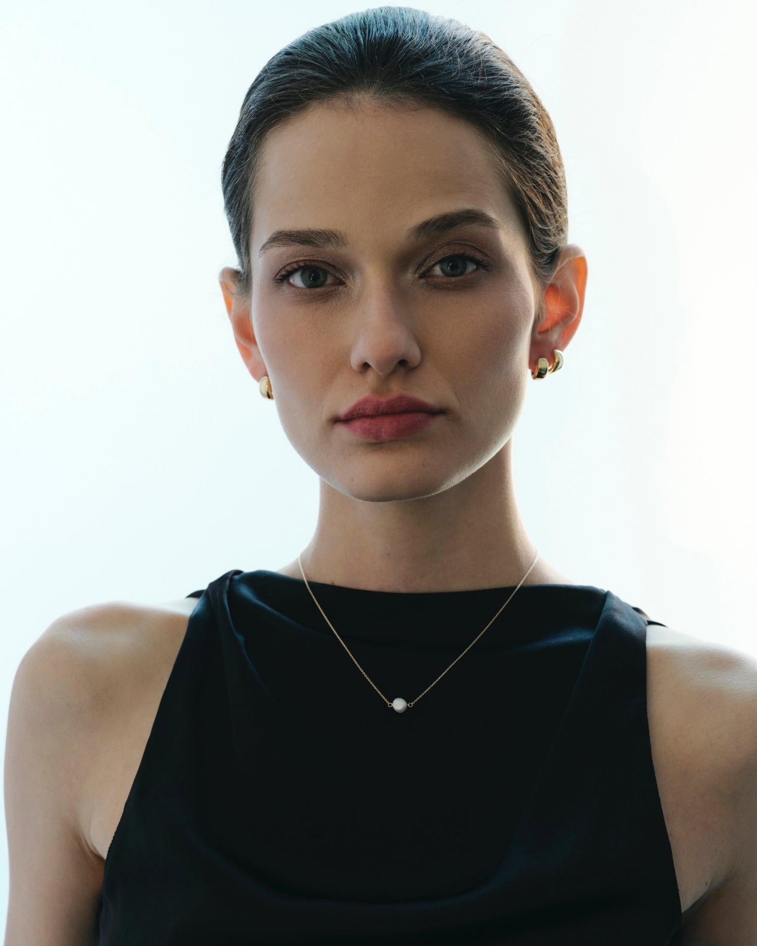 Lanț din aur galben cu perlă barocă naturală