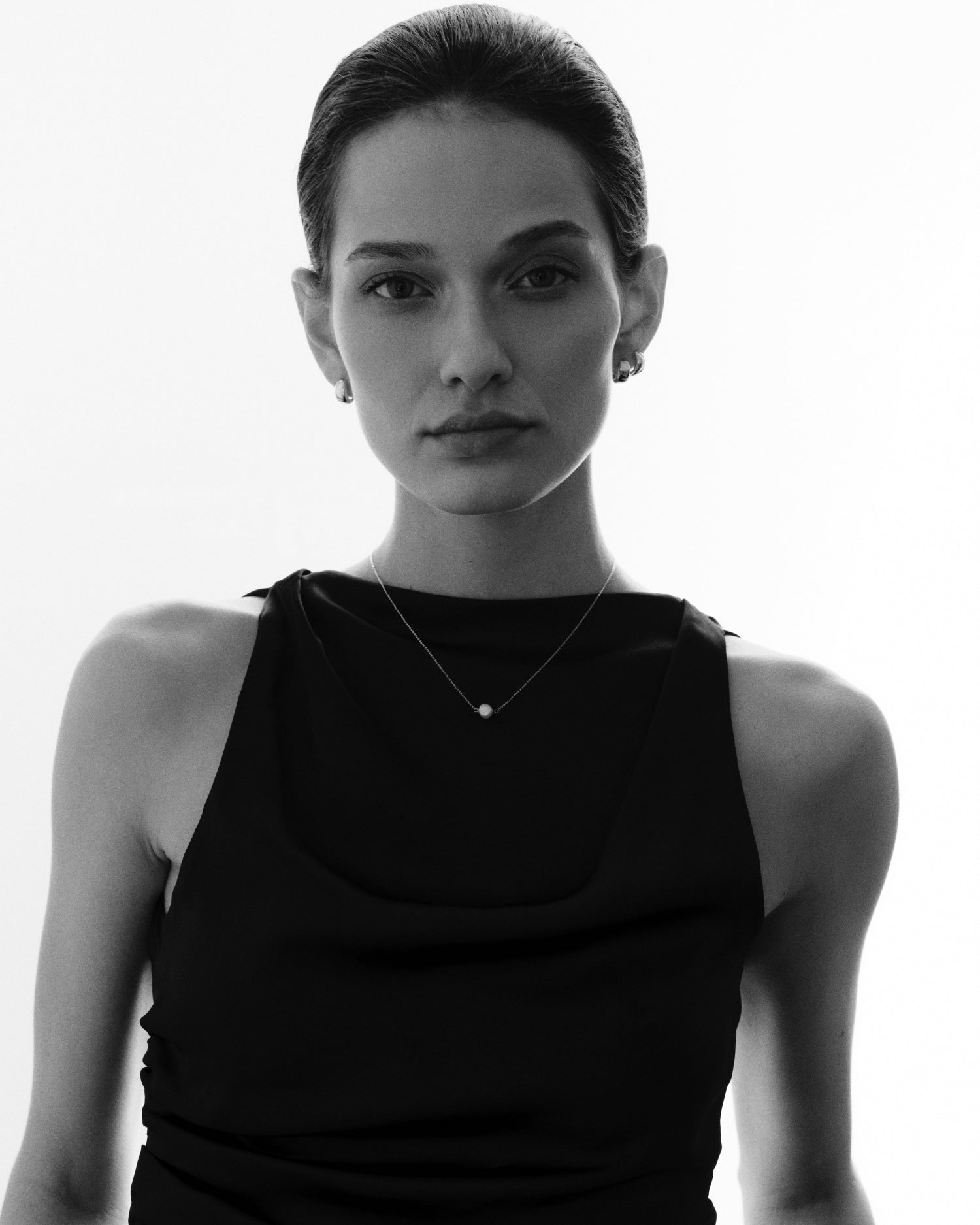 Lanț din aur galben cu perlă barocă naturală