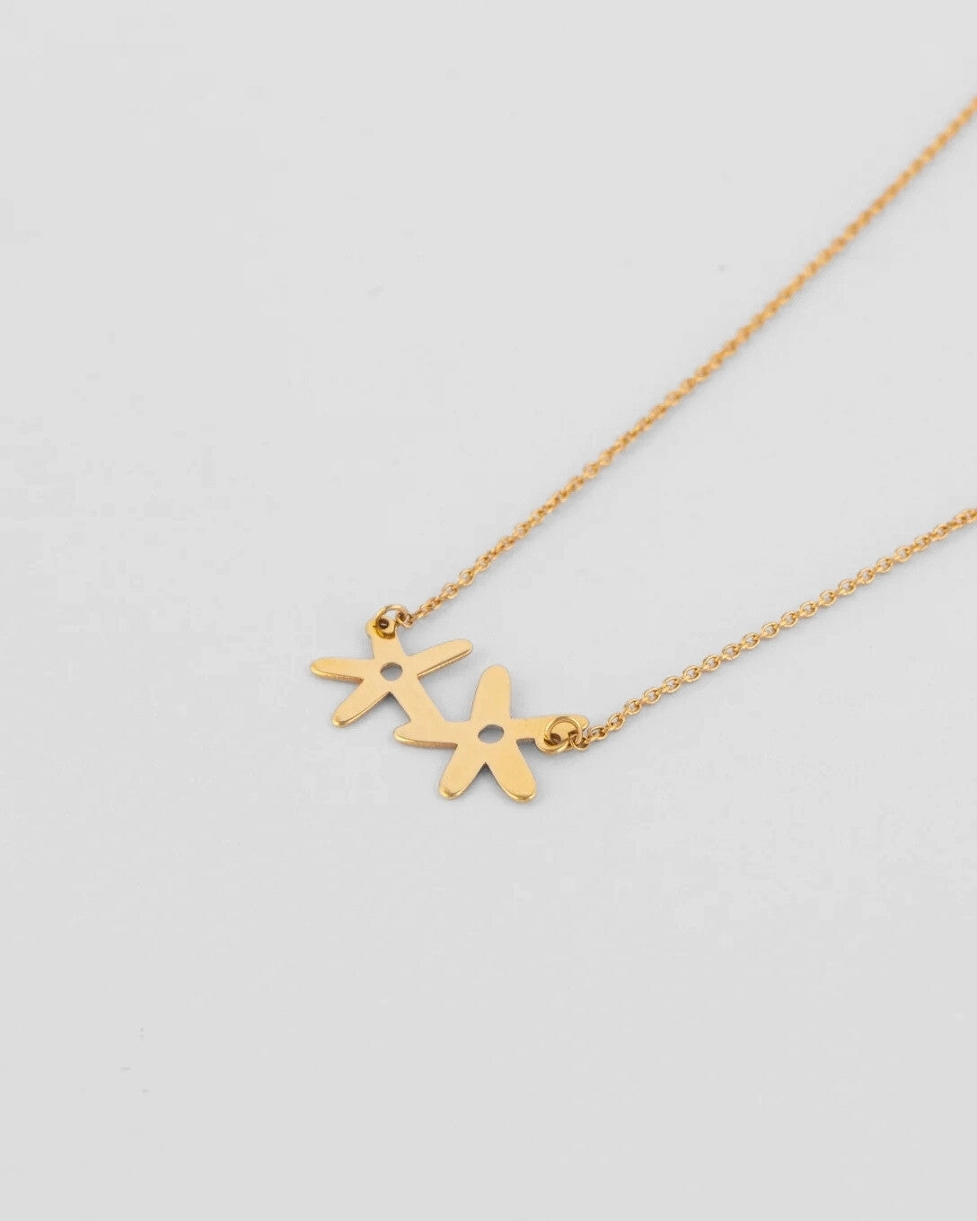 Lanț cu liliac din aur galben