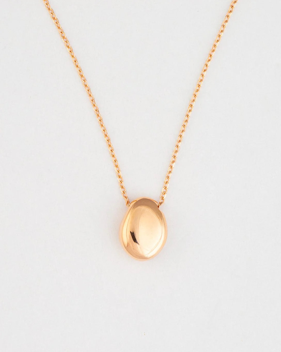 Yellow gold Melted drop rose necklace