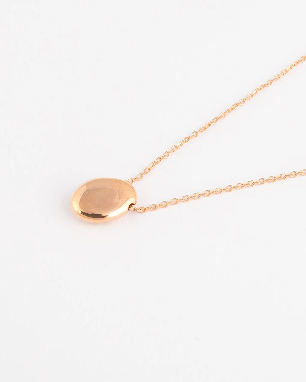 Yellow gold Melted drop rose necklace