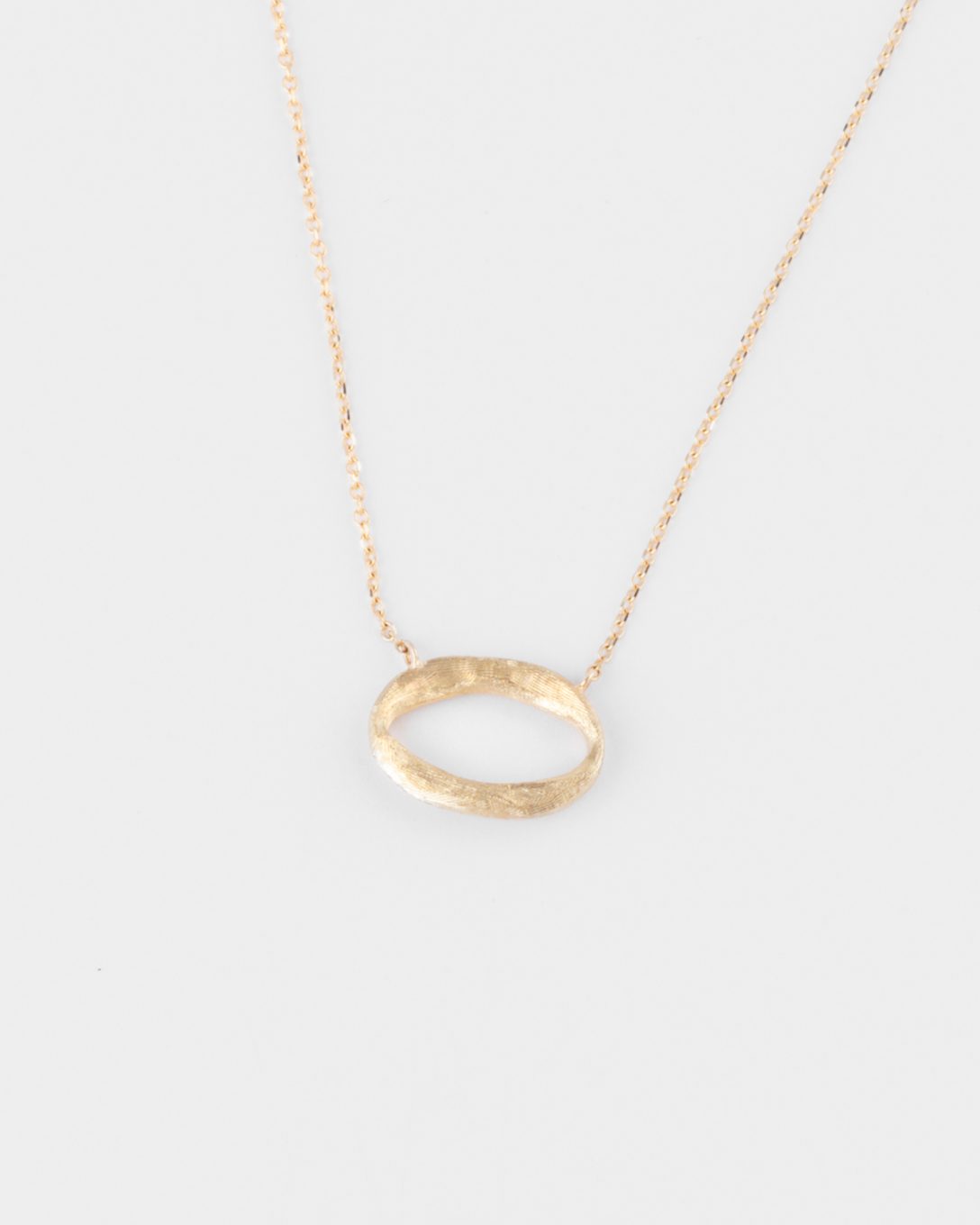 Yellow gold Brushed necklace