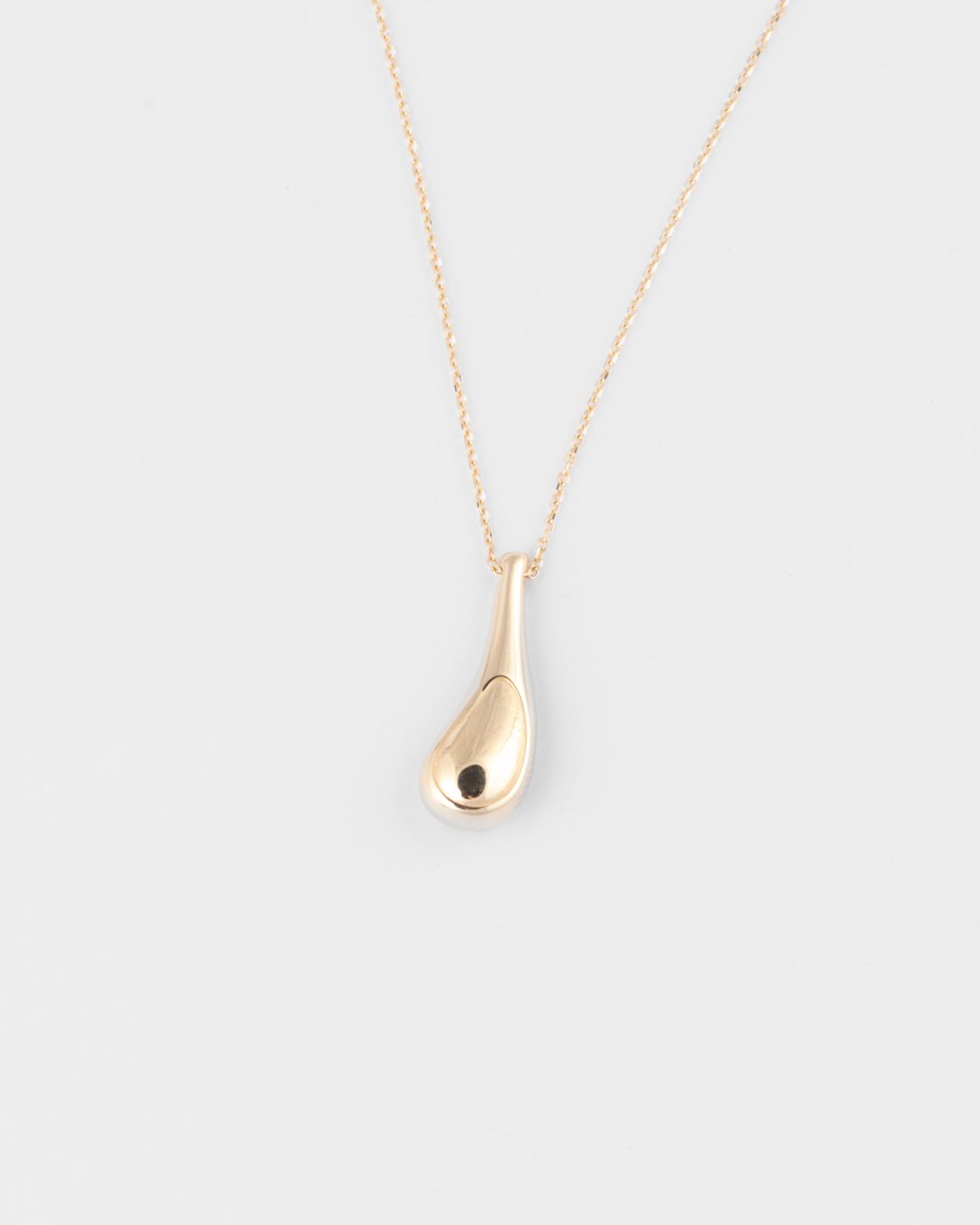 Yellow gold Melted drop necklace