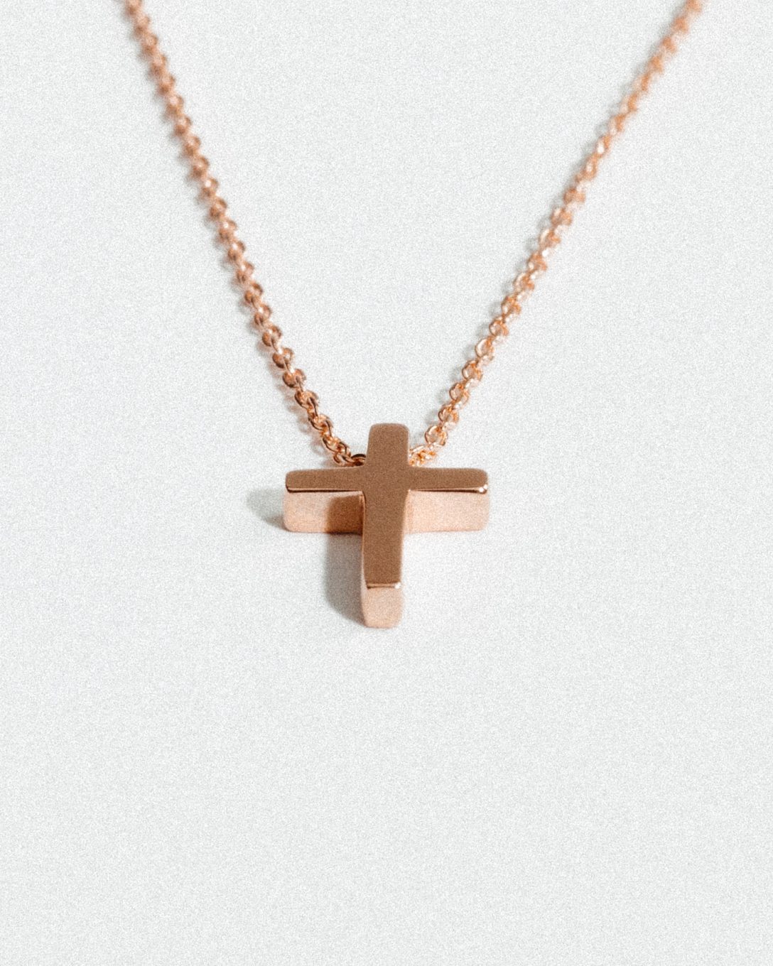 Rose gold cross necklace
