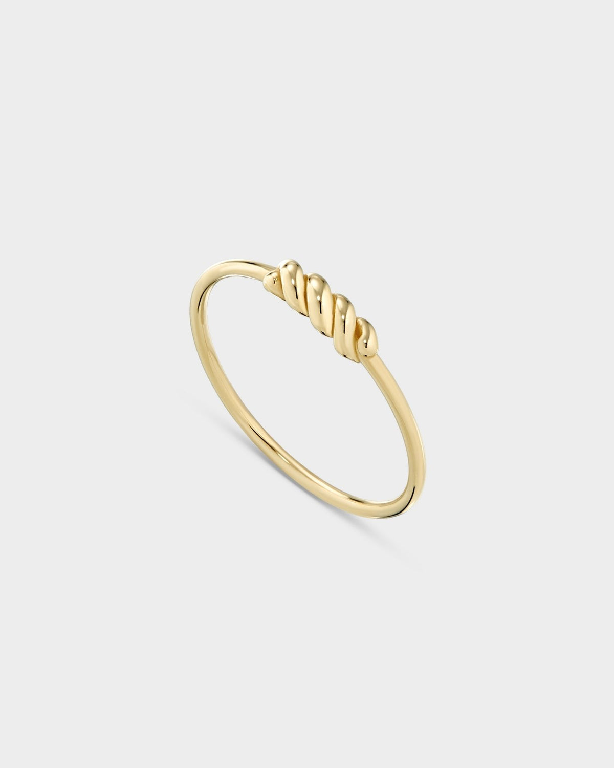 Yellow gold braided ring