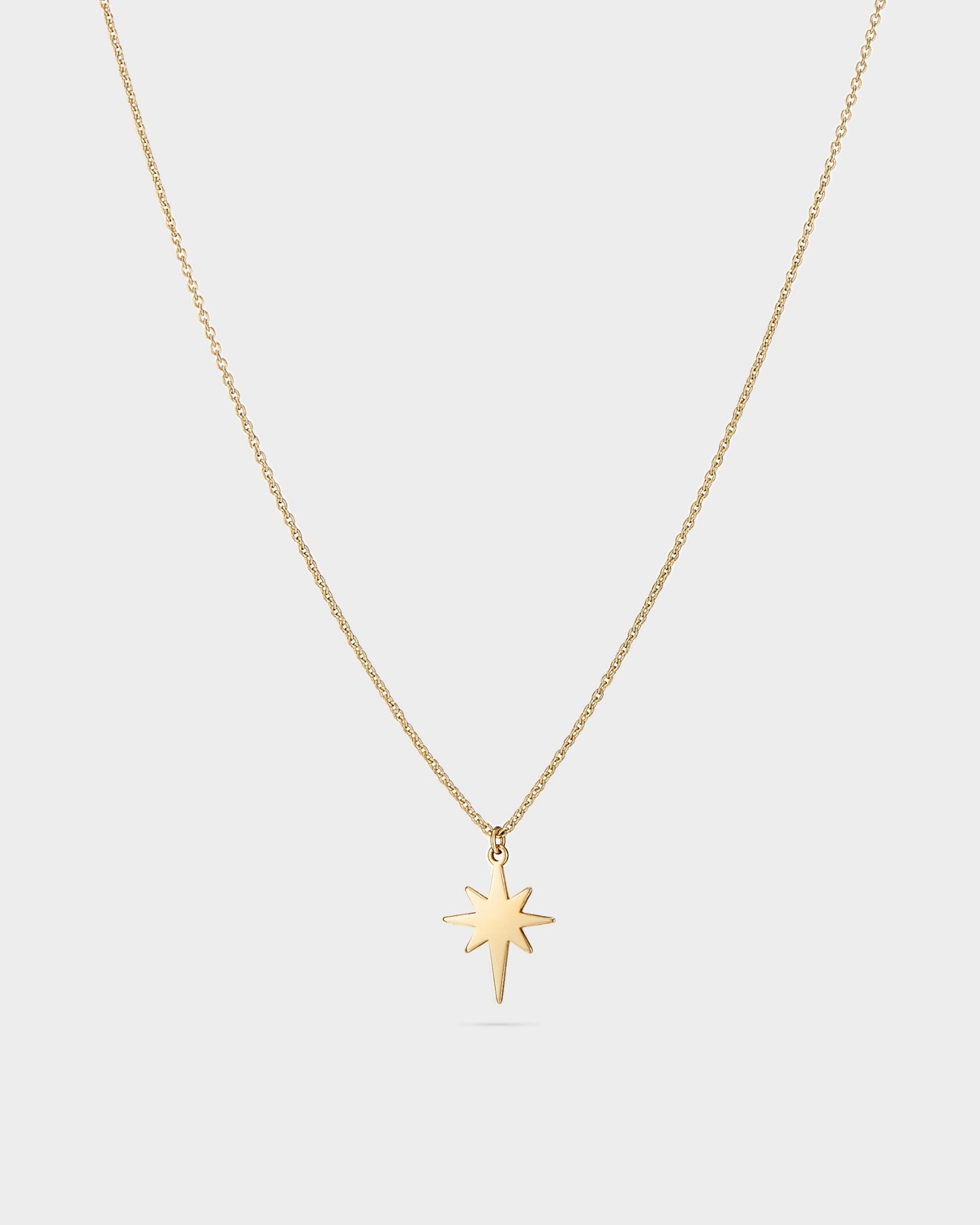 Yellow gold star necklace