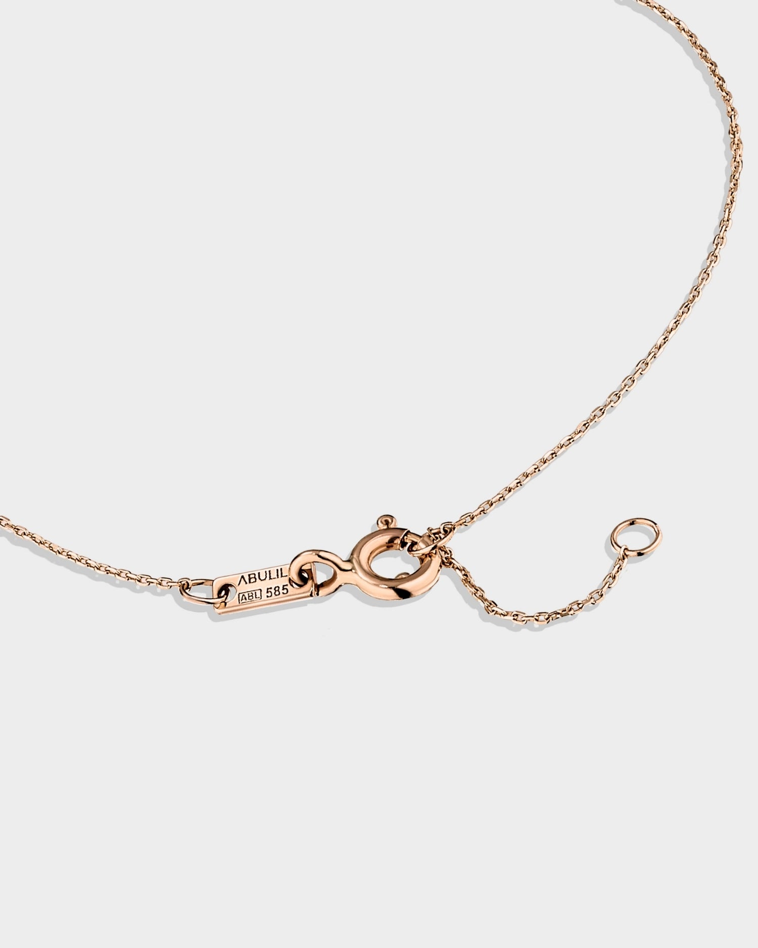 14k rose gold mini seashell bracelet with natural diamond