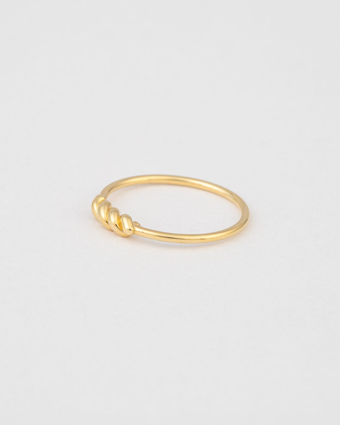 Yellow gold braided ring