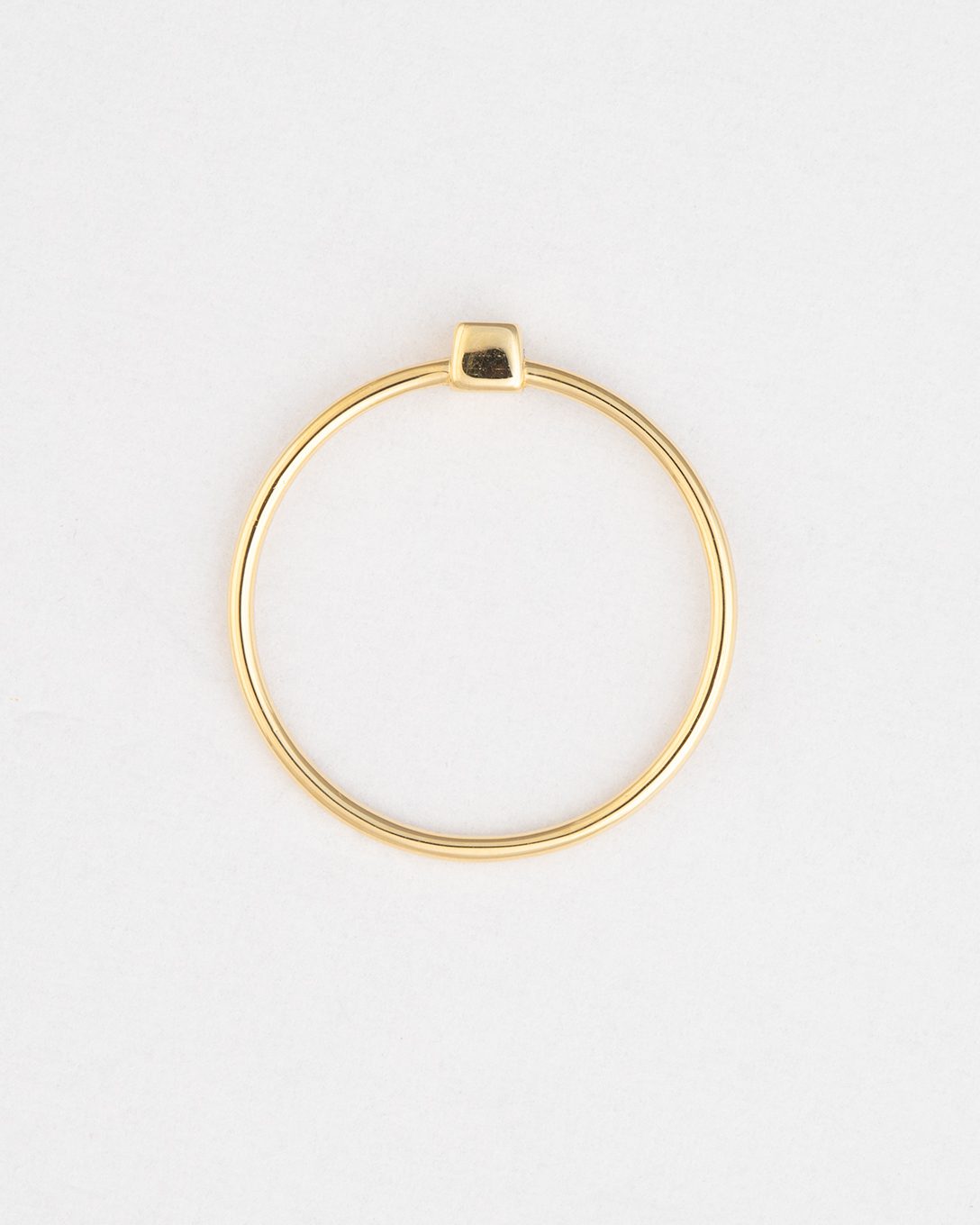 Yellow gold cube ring