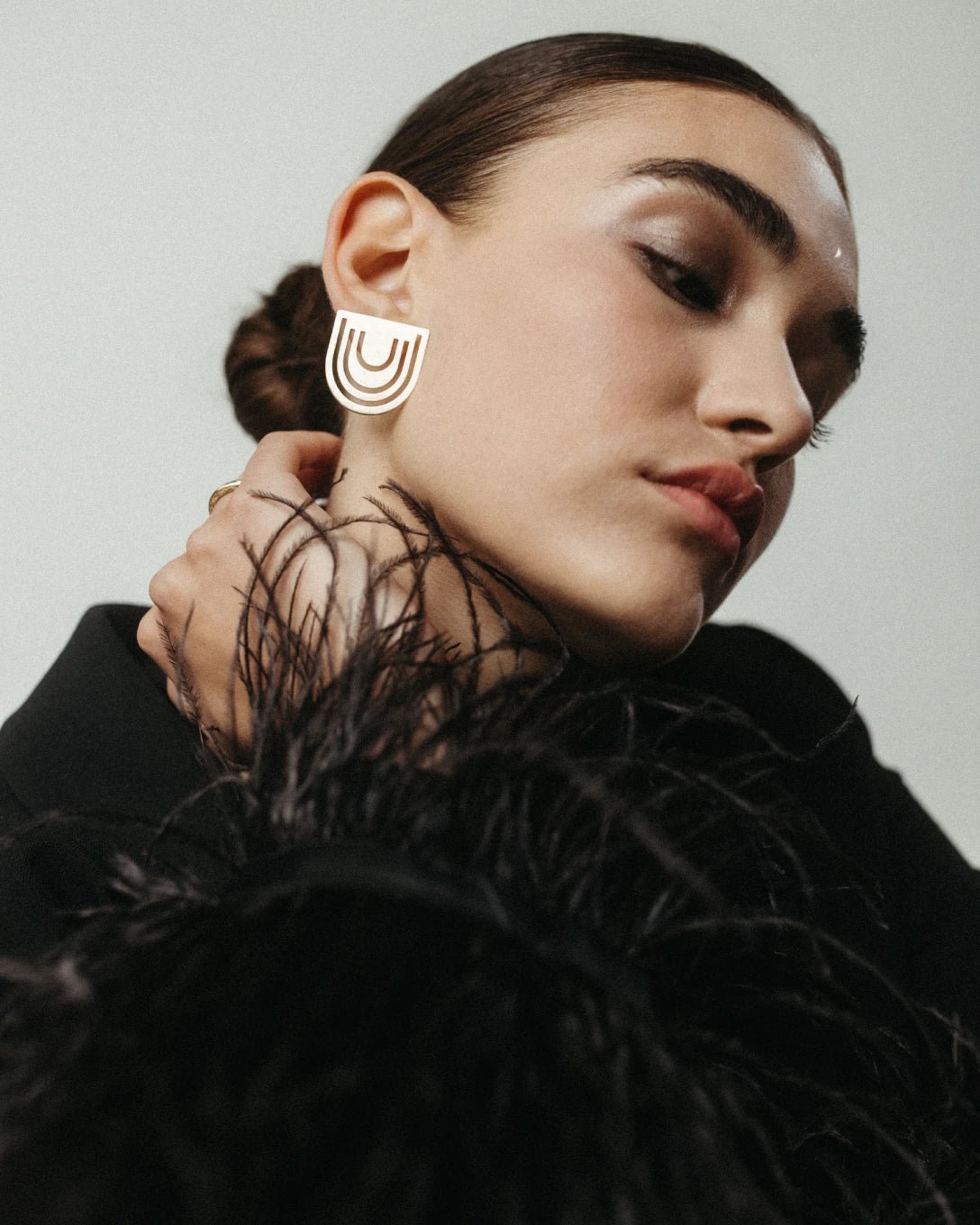 Cercei decupaje Timpul din aur galben