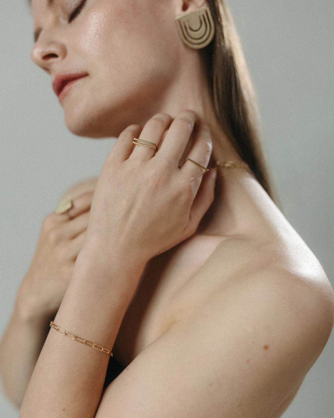 Inel subțire Timpul din aur galben